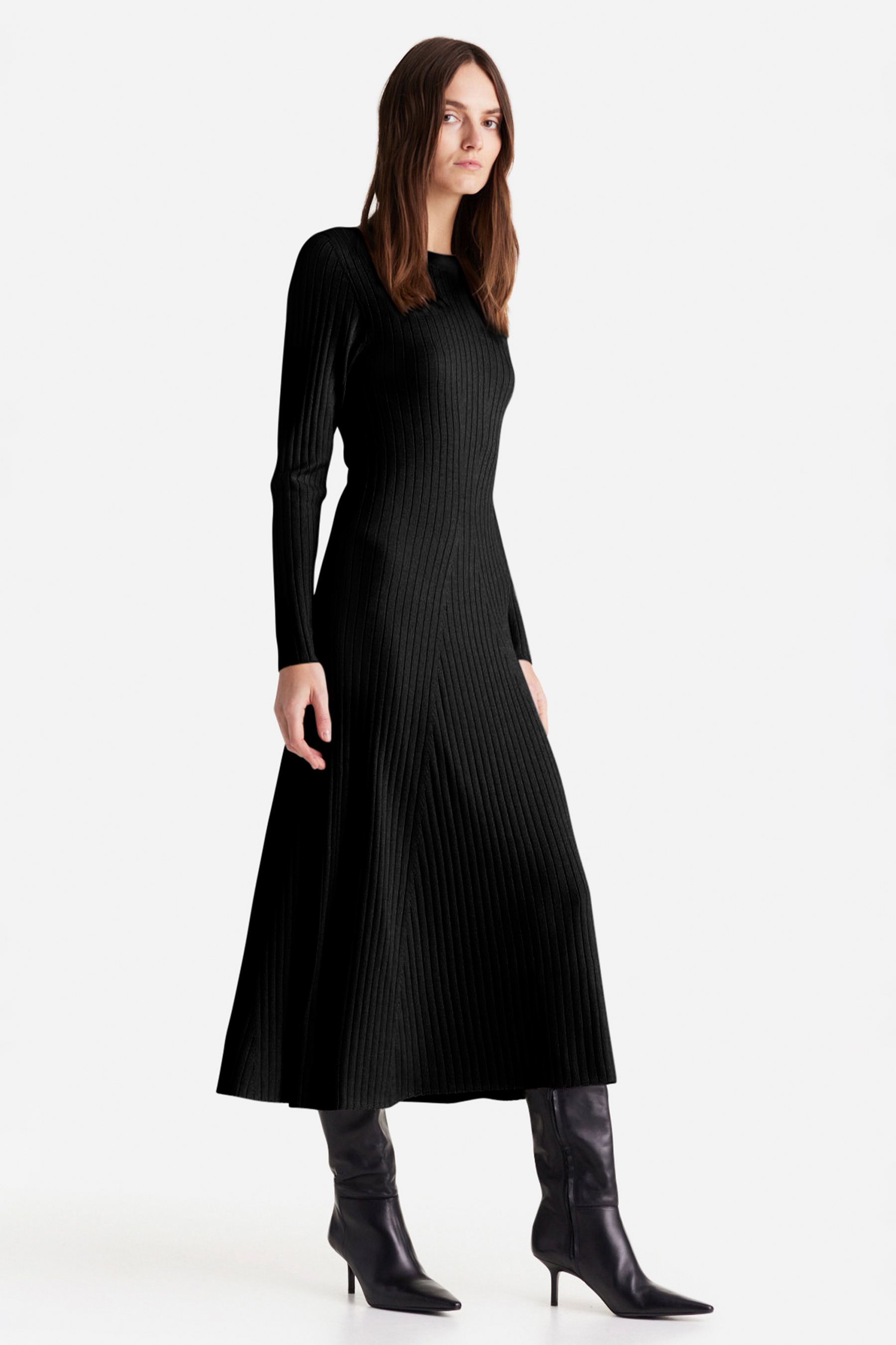 IHEART Ribbed Wool Knit Dress Luisida