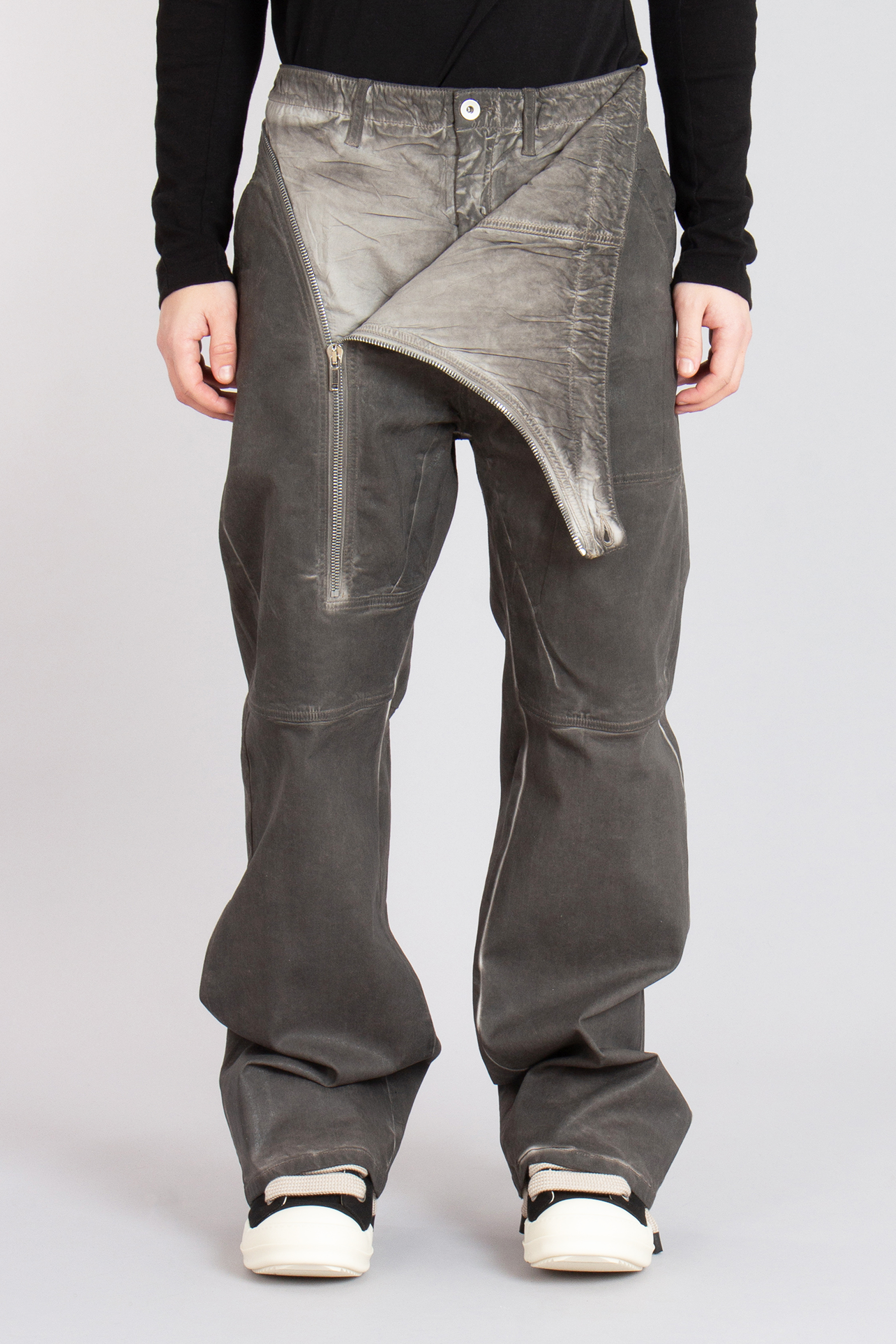 RICK OWENS DRKSHDW Aircut Overdyed Foil Stretch Denim Jeans