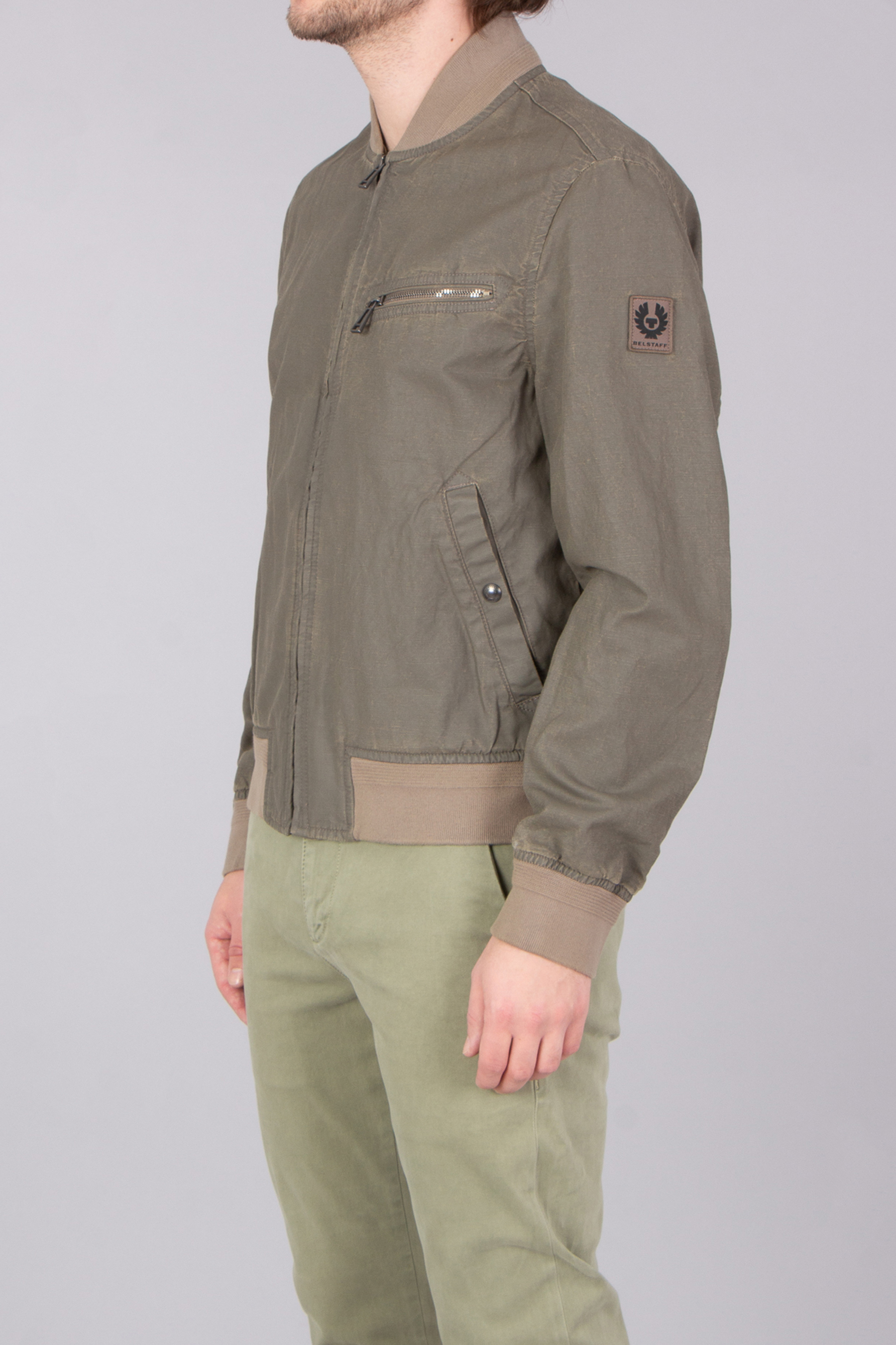 BELSTAFF Regular Fit Coated Cotton-Linen Blend Jacket Vantage