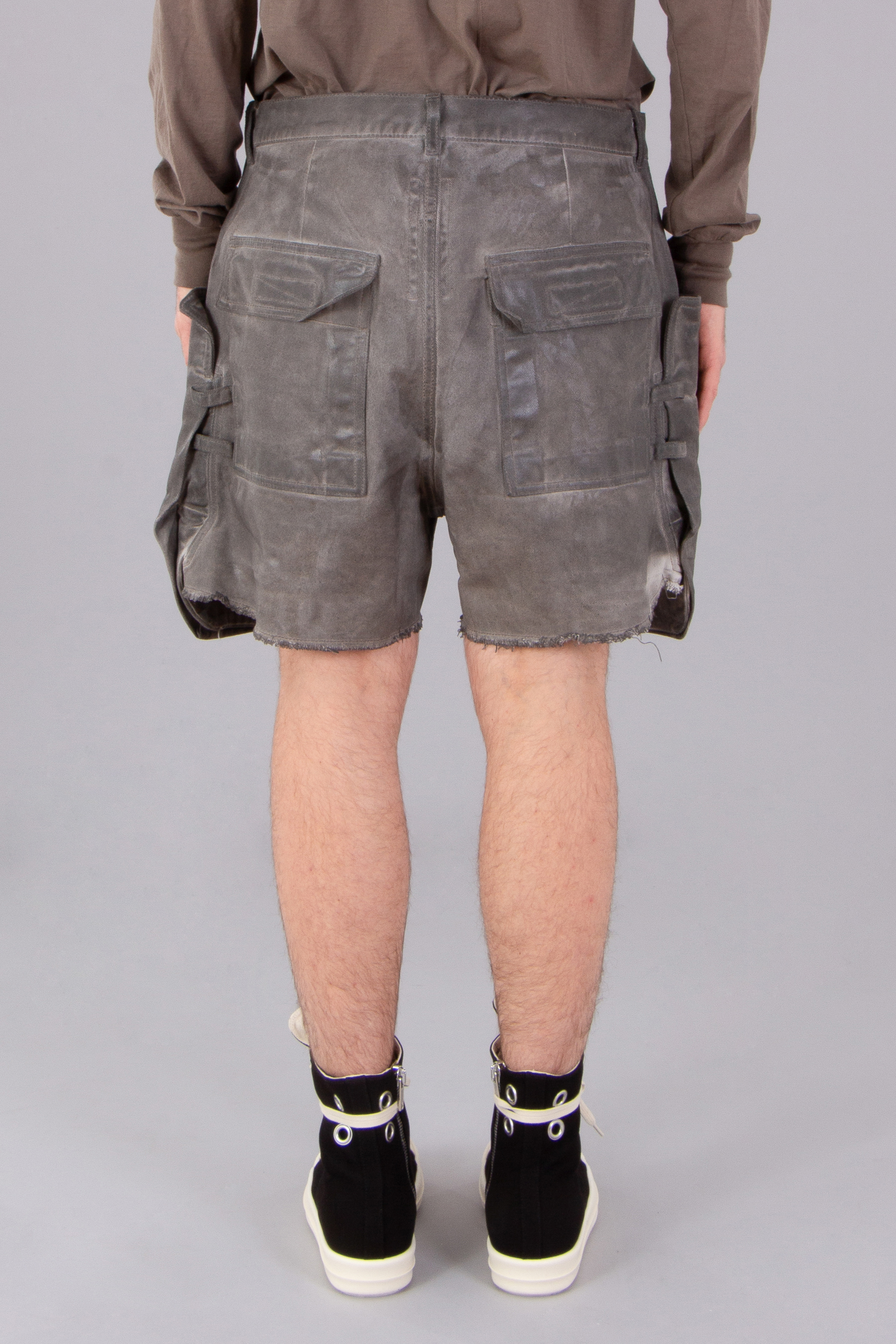 RICK OWENS DRKSHDW Foil Denim Stefan Cargo Shorts