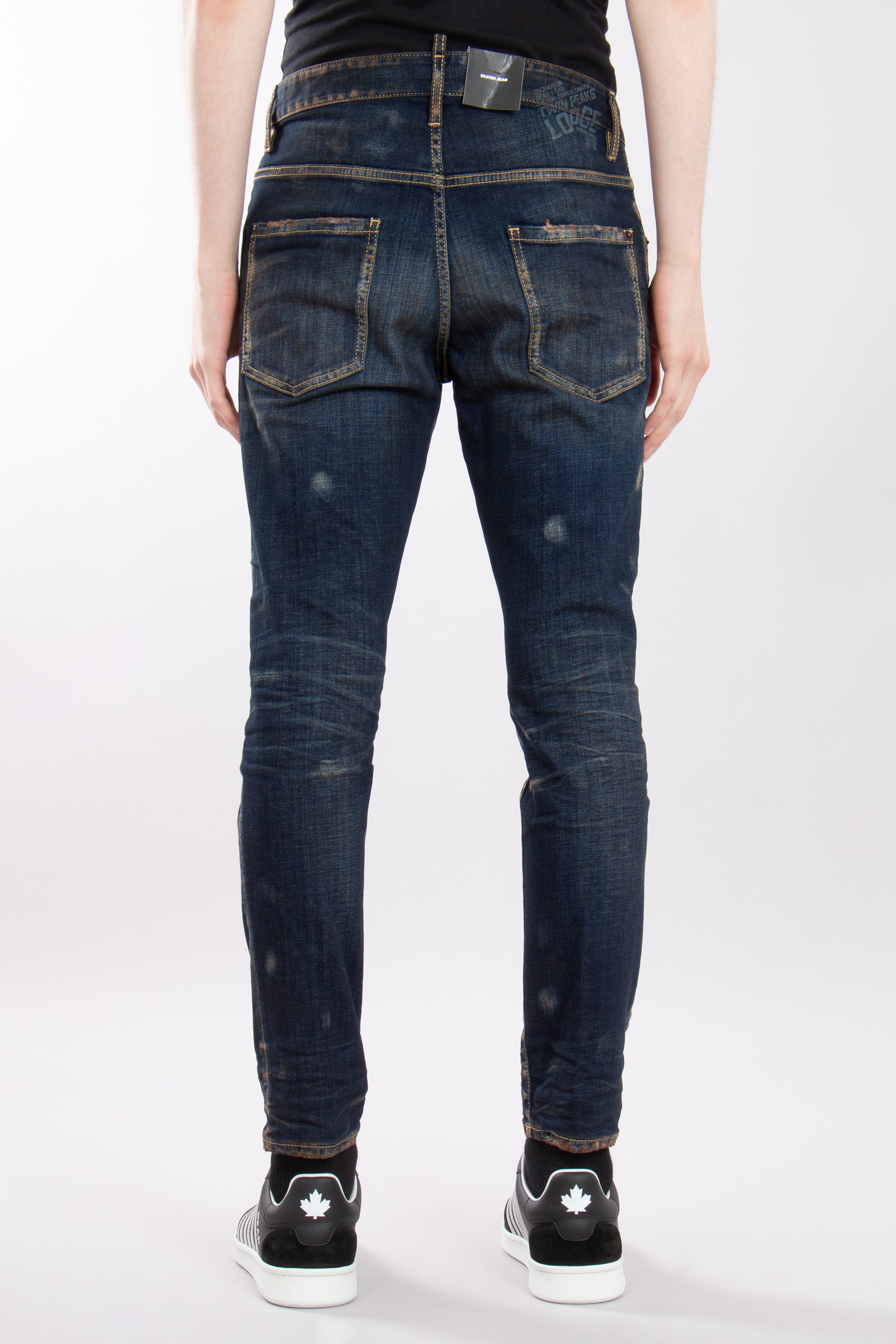 DSQUARED2 Cotton Stretch Denim Skater Jeans