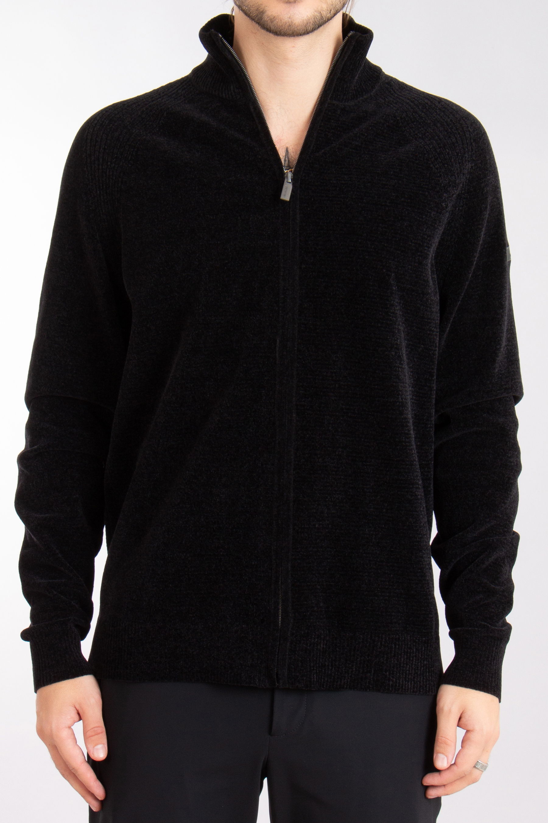 RRD Stretch Velvet Full Zip Knit Jacket