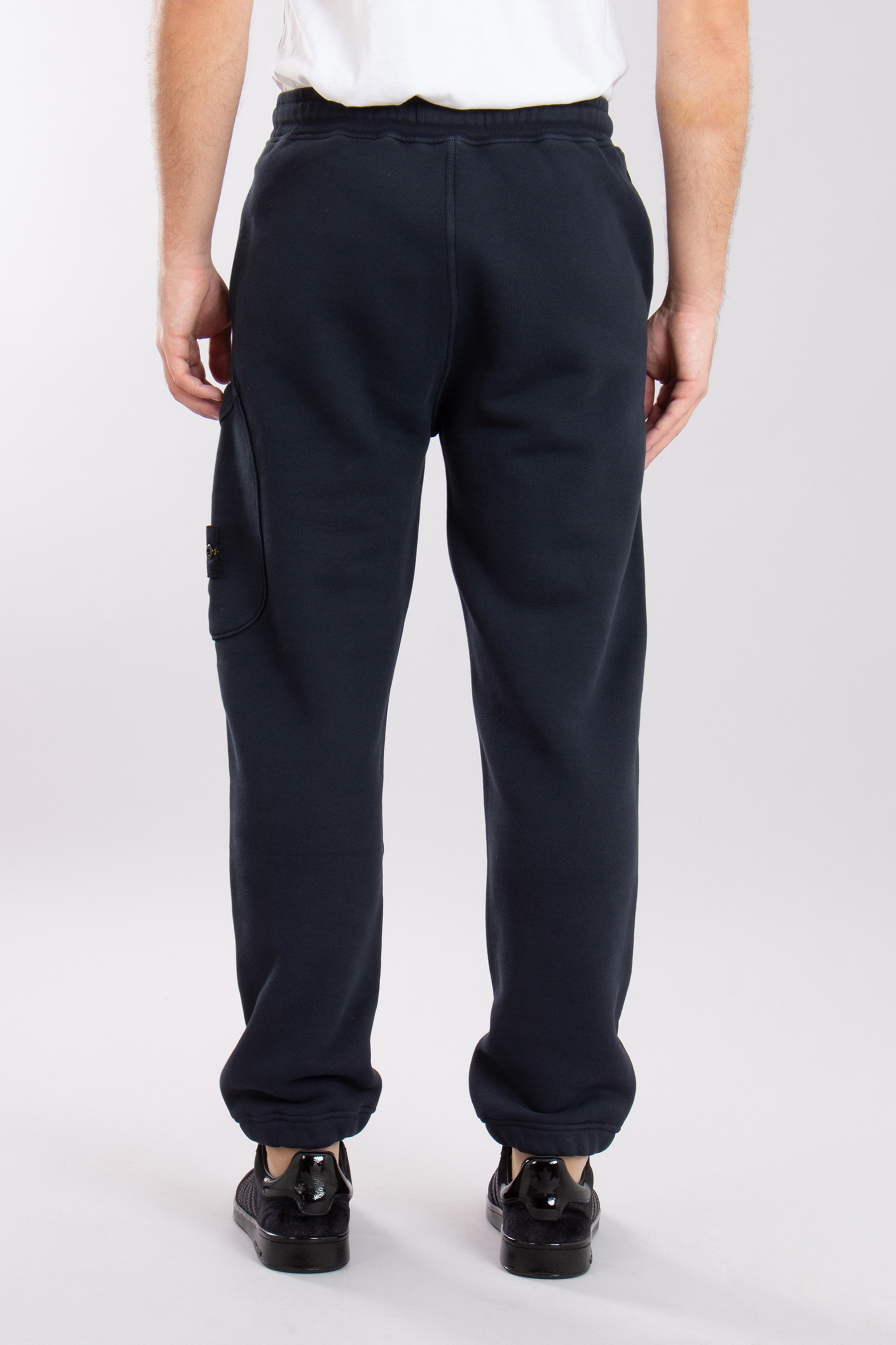 STONE ISLAND 'Old' Effect Organic Cotton Diagonal Fleece Sweatpants