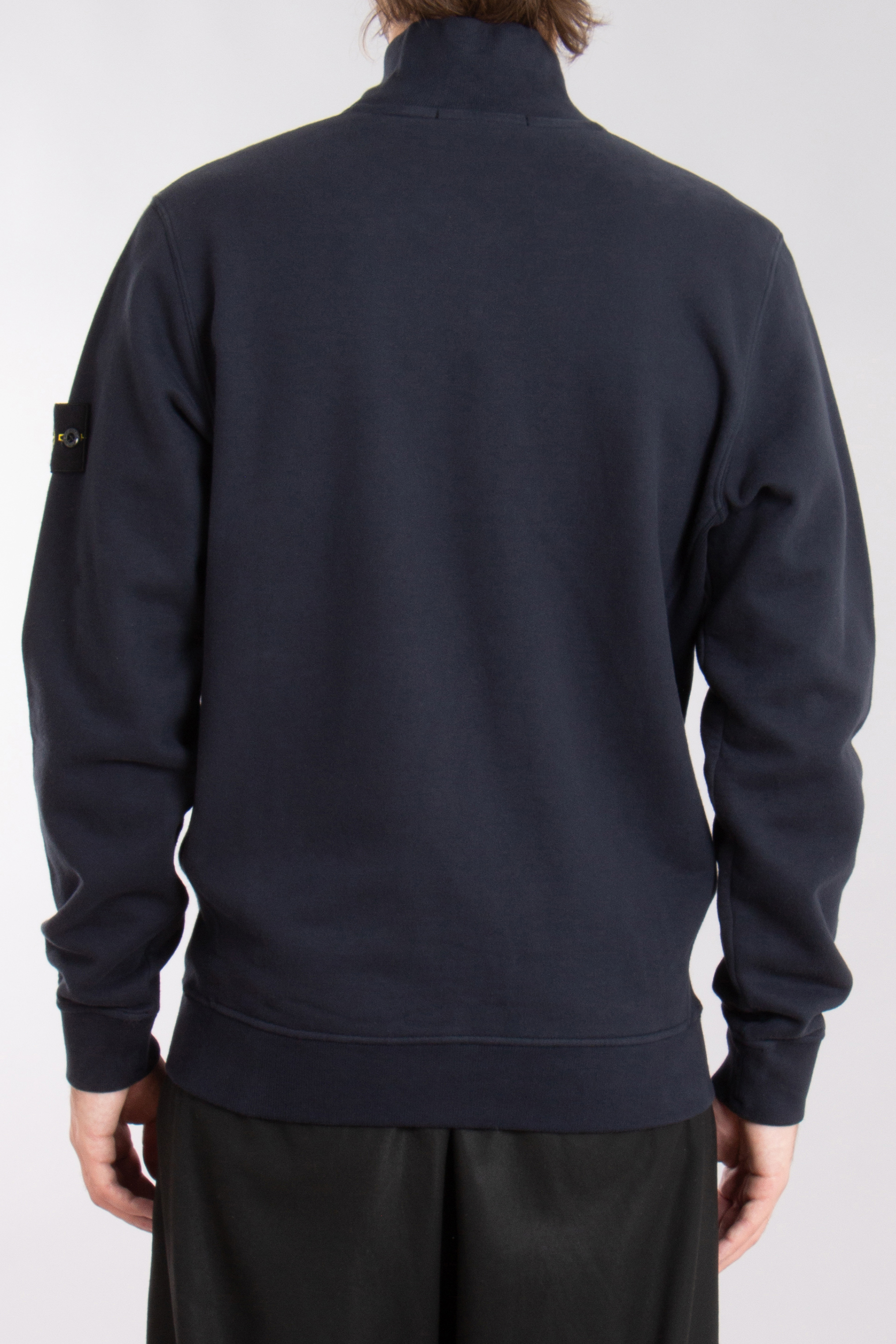 STONE ISLAND Organic Cotton Fleece Full Zip Sweatshirt