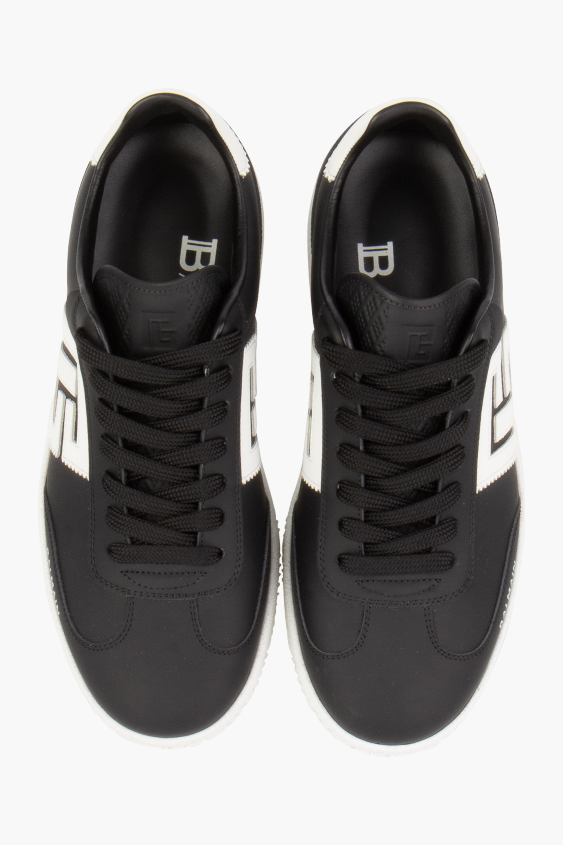 BALMAIN Leather Sneakers Swan