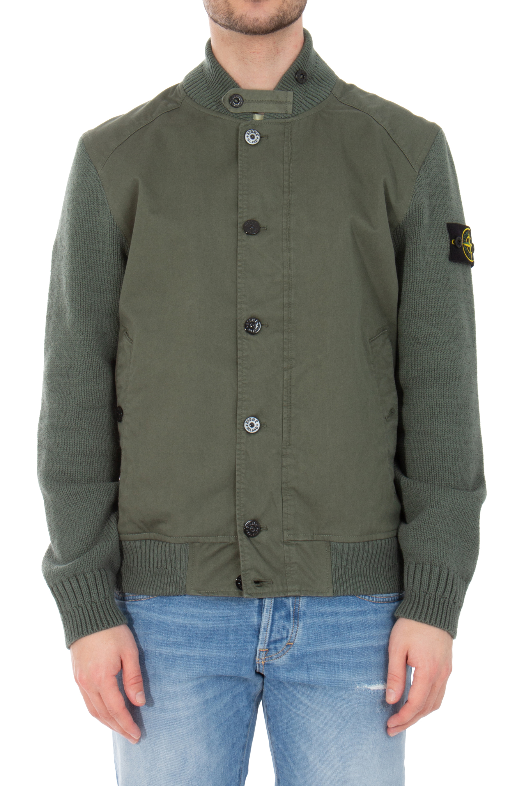 STONE ISLAND Bio-Raso With Bio-Alloy Light Cover-TC & Knit Jacket