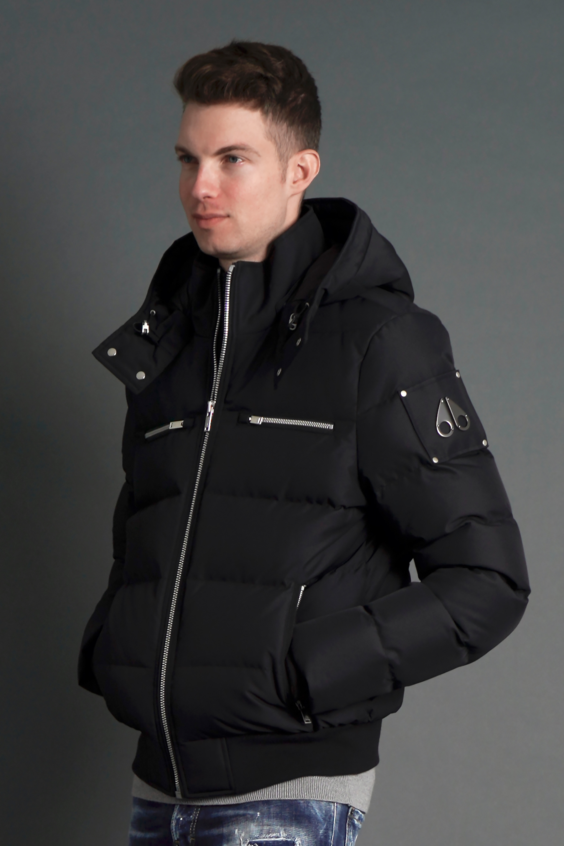 MOOSE KNUCKLES Quilted Down Jacket Cloud