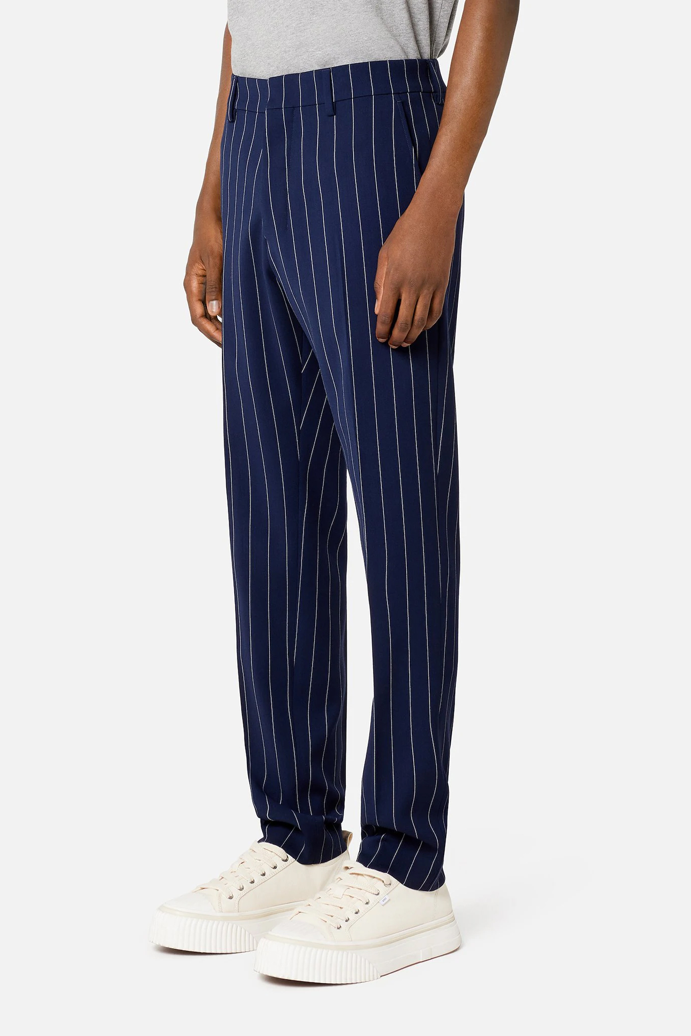 AMI PARIS Striped Wool Pants