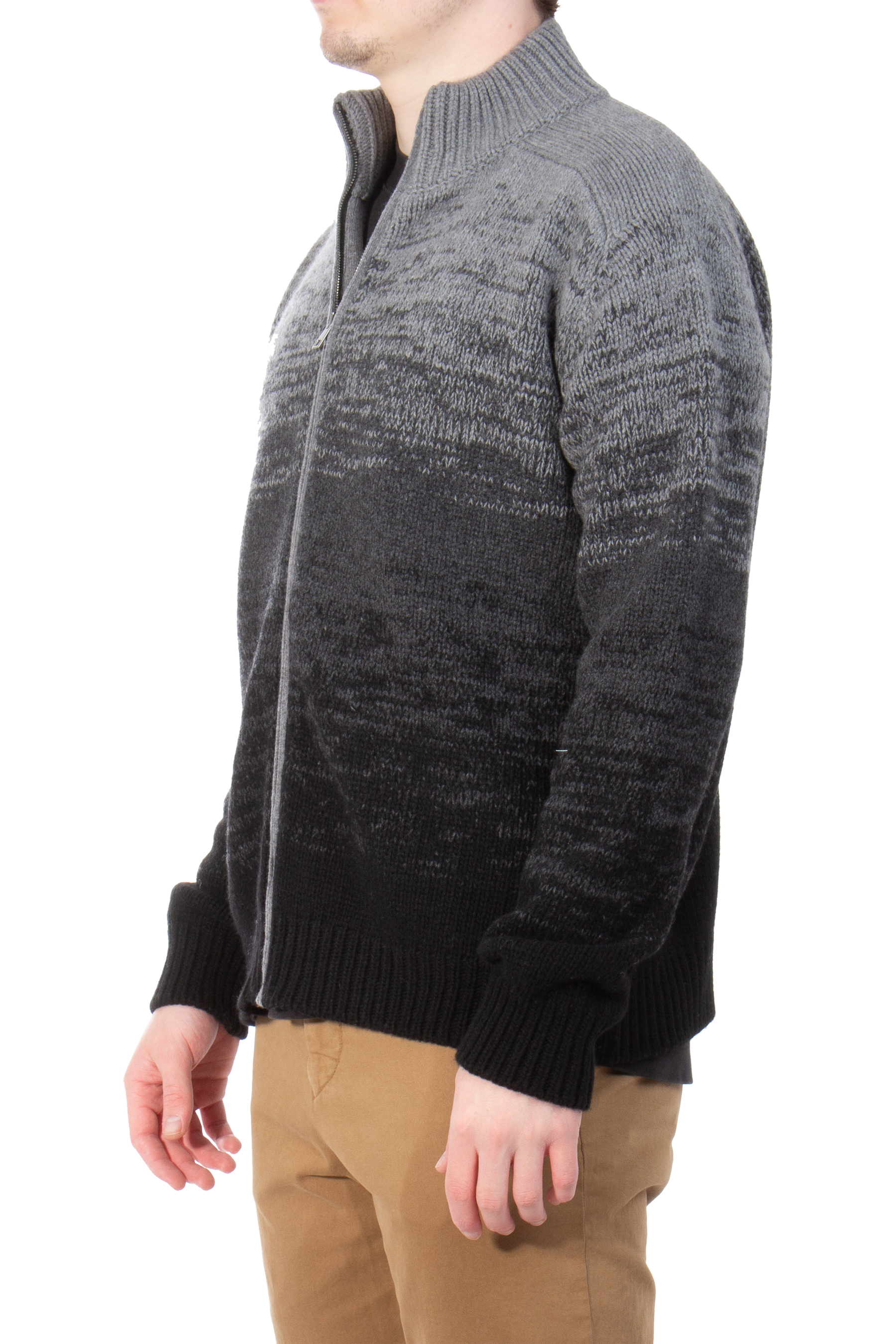 AIDA BARNI Wool & Cashmere Blend Zip Cardigan