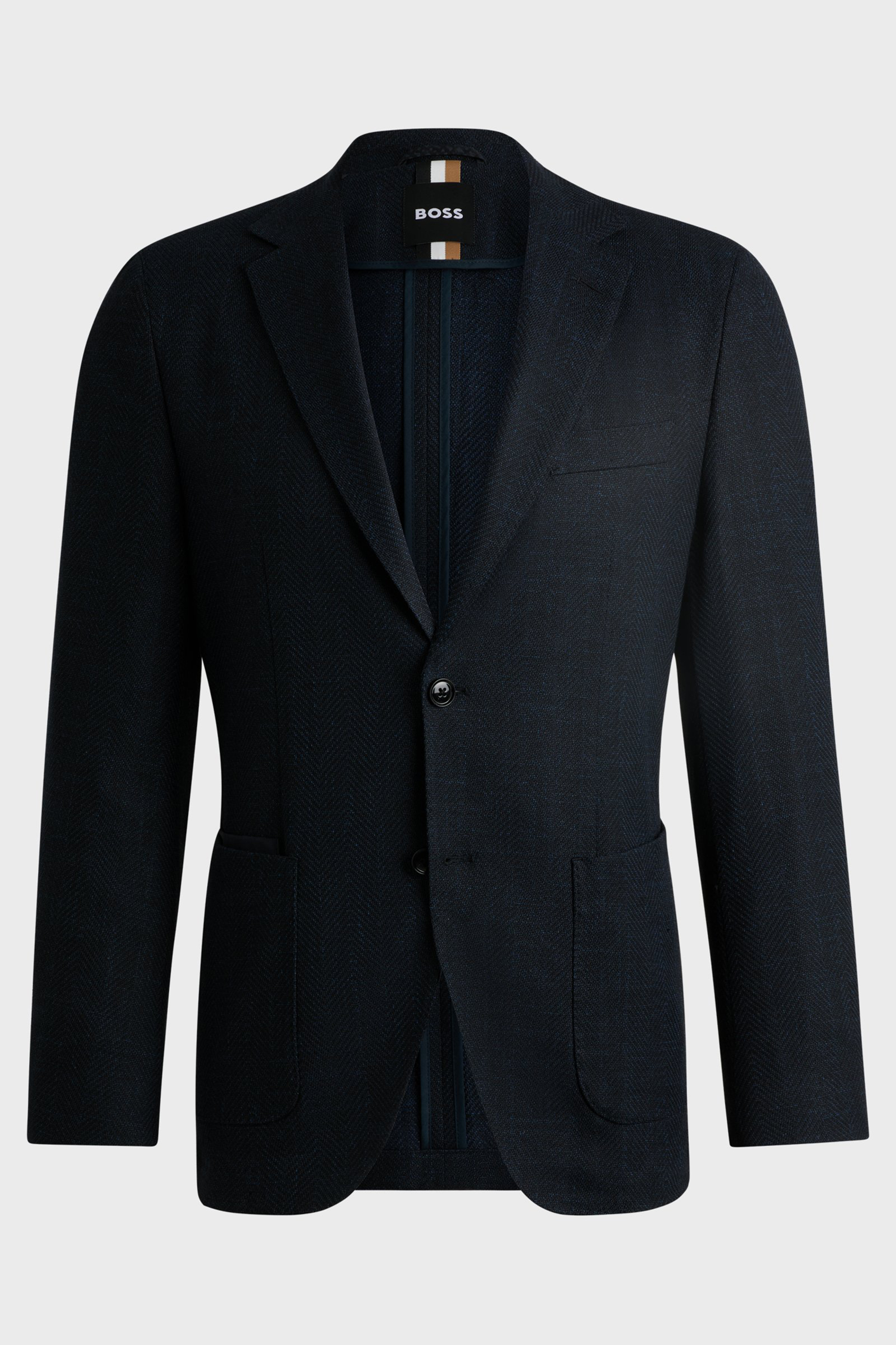 BOSS Herringbone Stretch-Cotton Blend Jacket C-Jaye