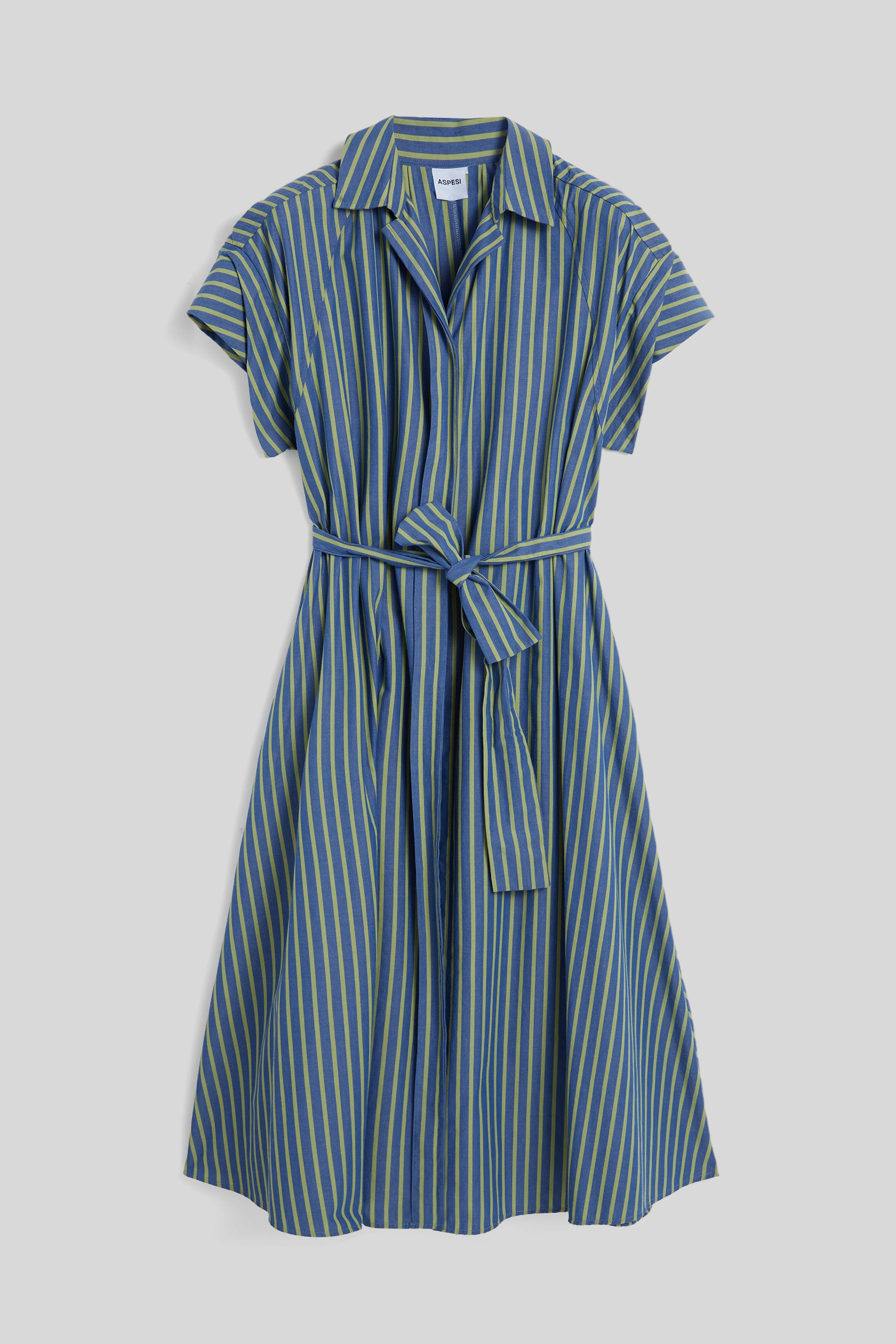 ASPESI Striped Cotton Canvas Dress