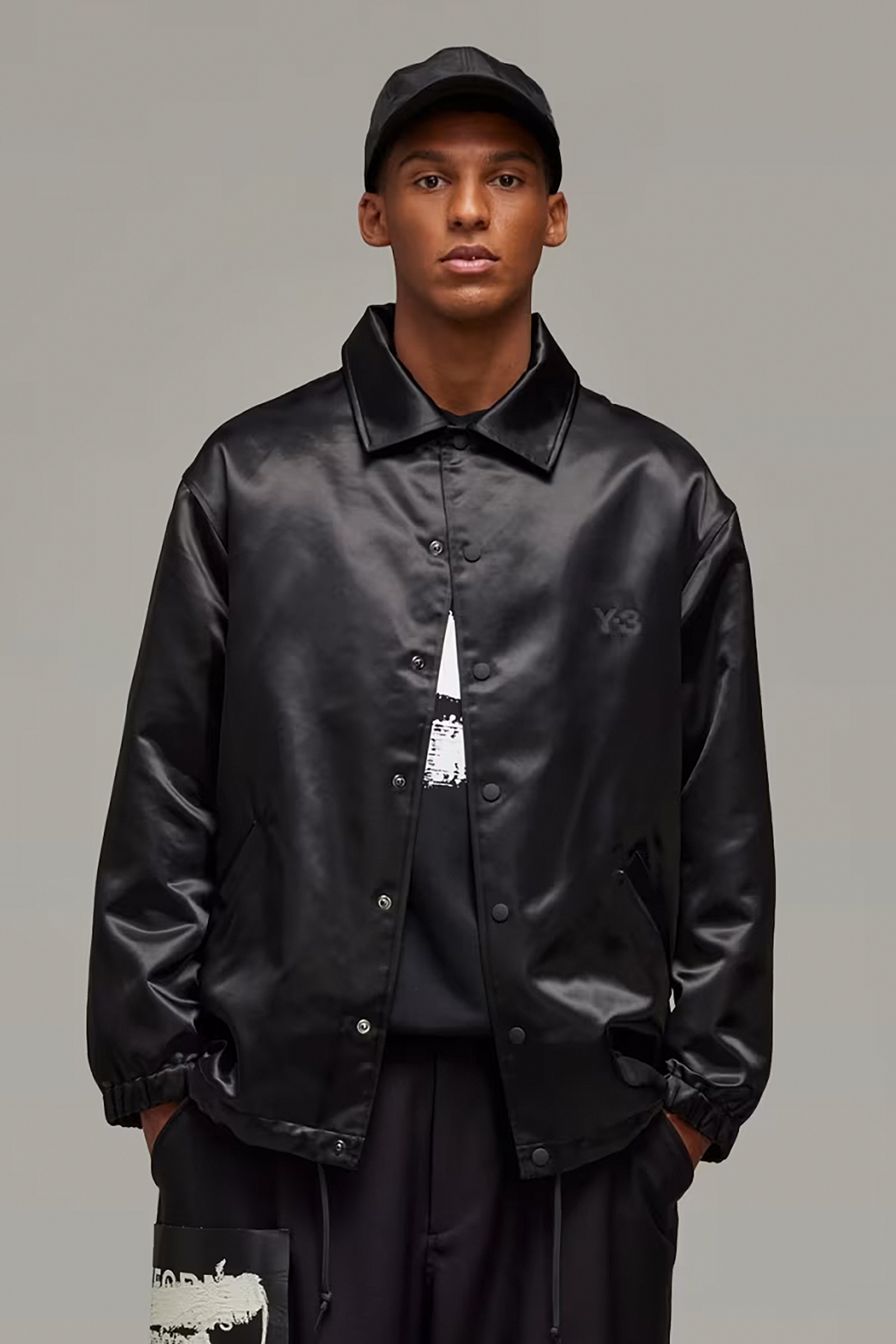 Y-3 Nylon-Cotton Blend Graphic Coach Jacket