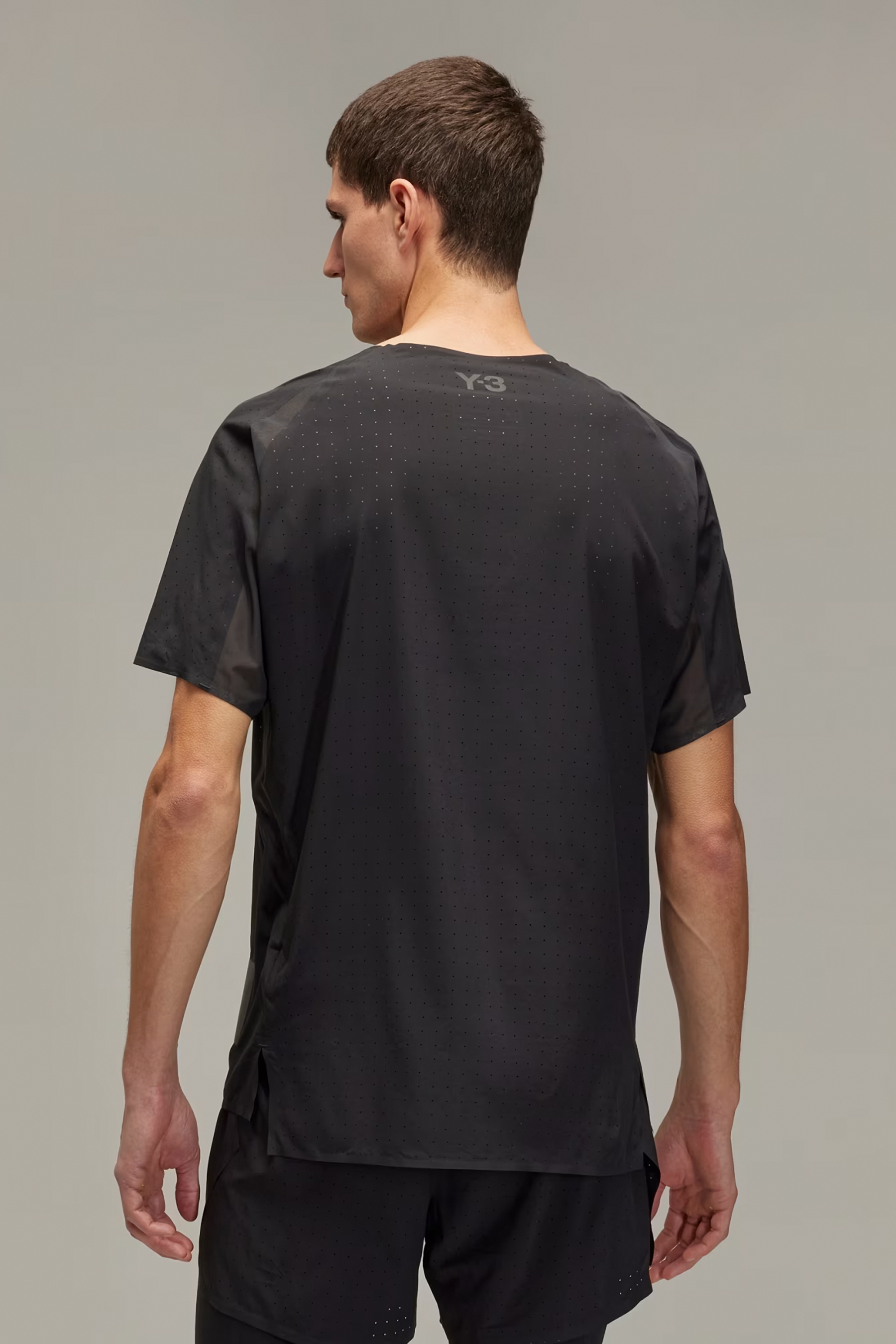 Y-3 Regular Fit Recycled Polyester Stretch Performance Running T-Shirt