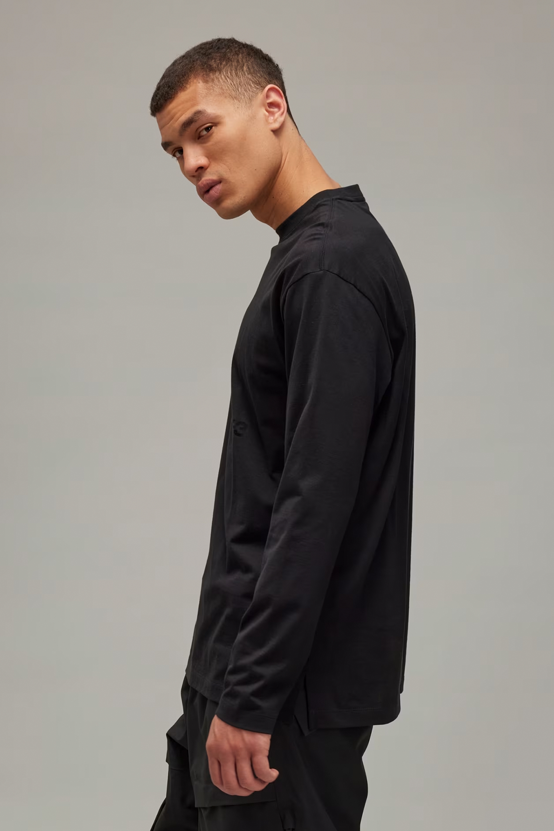 Y-3 Regular Cotton Jersey Long Sleeve T-Shirt