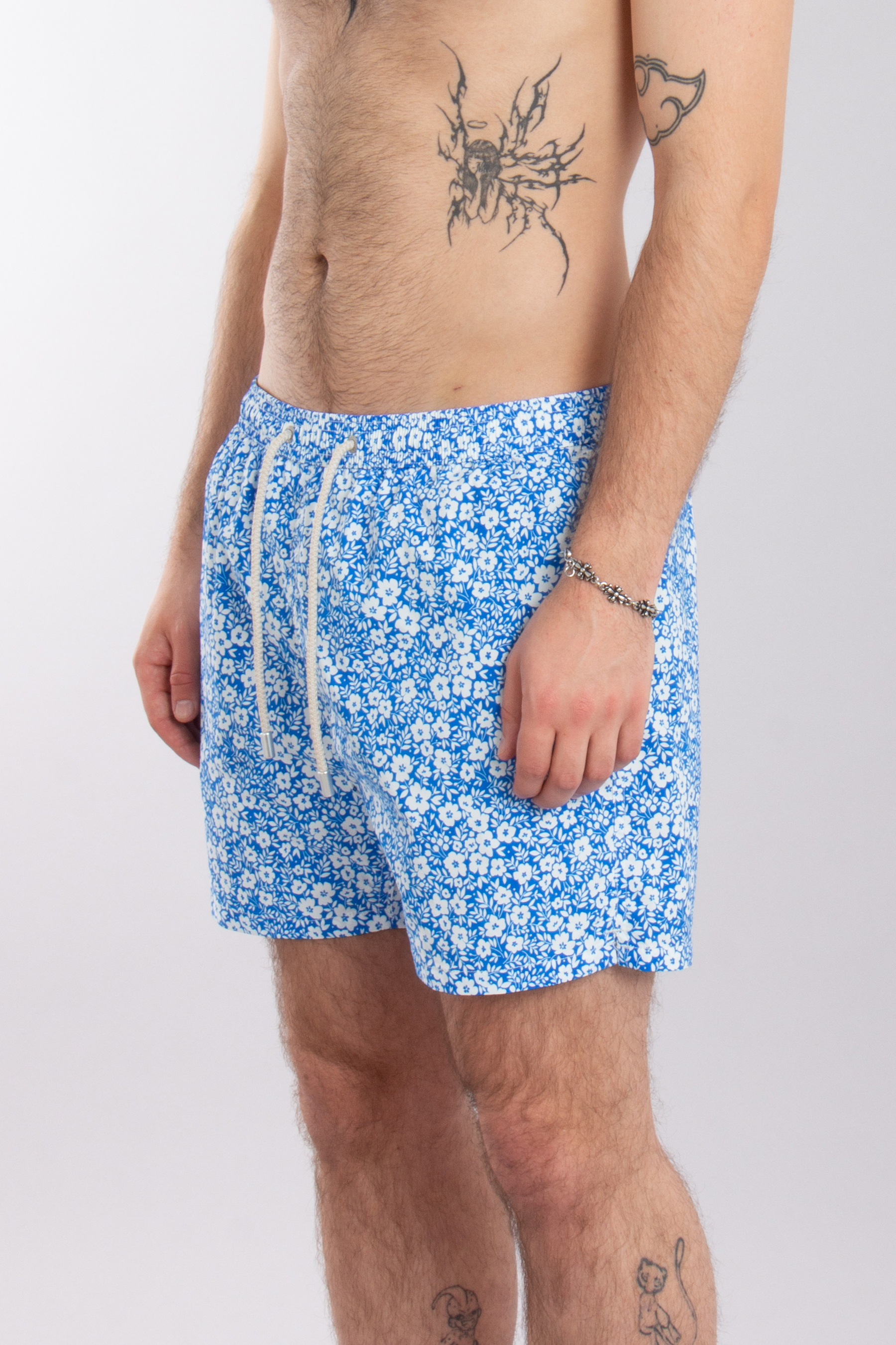 MC2 SAINT BARTH Vintage Flower Print Swim Shorts Comfort Light