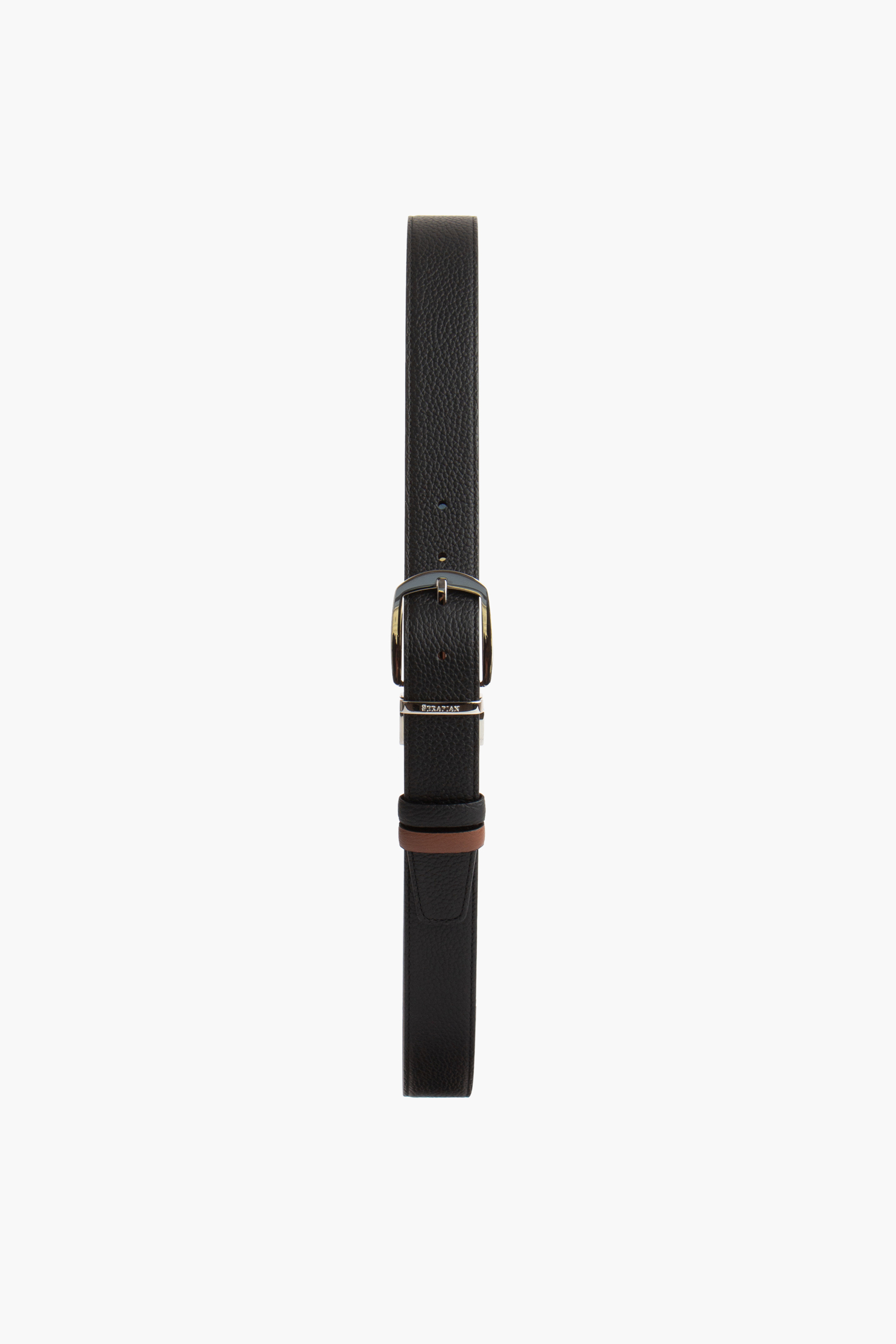 SERAPIAN Reversible Cashmere Leather Belt