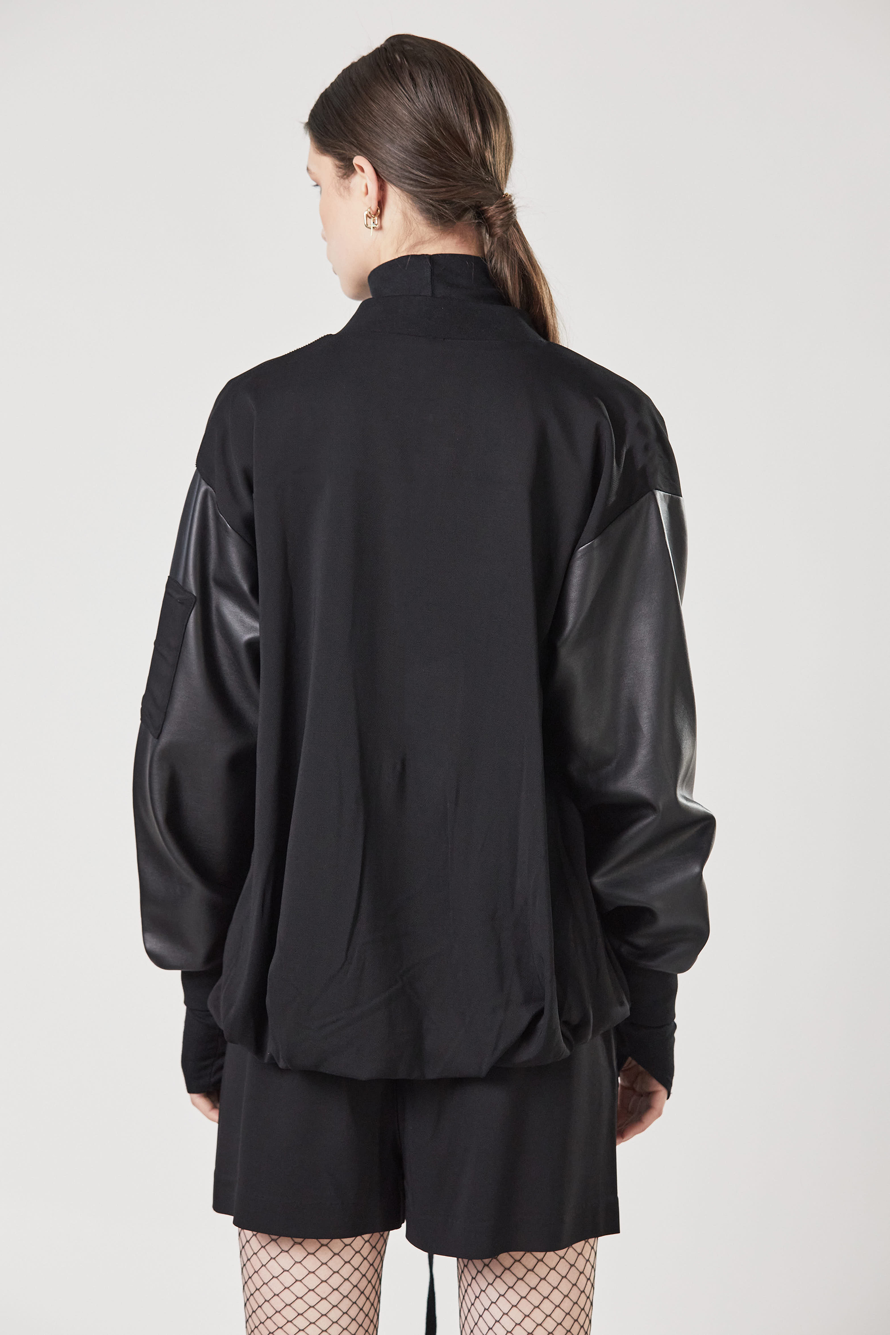 THOM KROM Long Matmix Bomber jacket