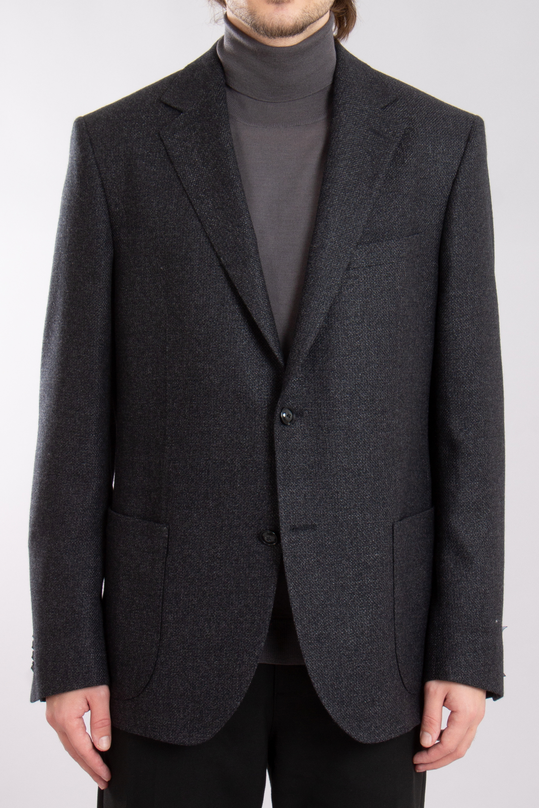 DRESSLER Shaped Fit Textured Wool-Silk-Cashmere Blend Jacket Sendrik