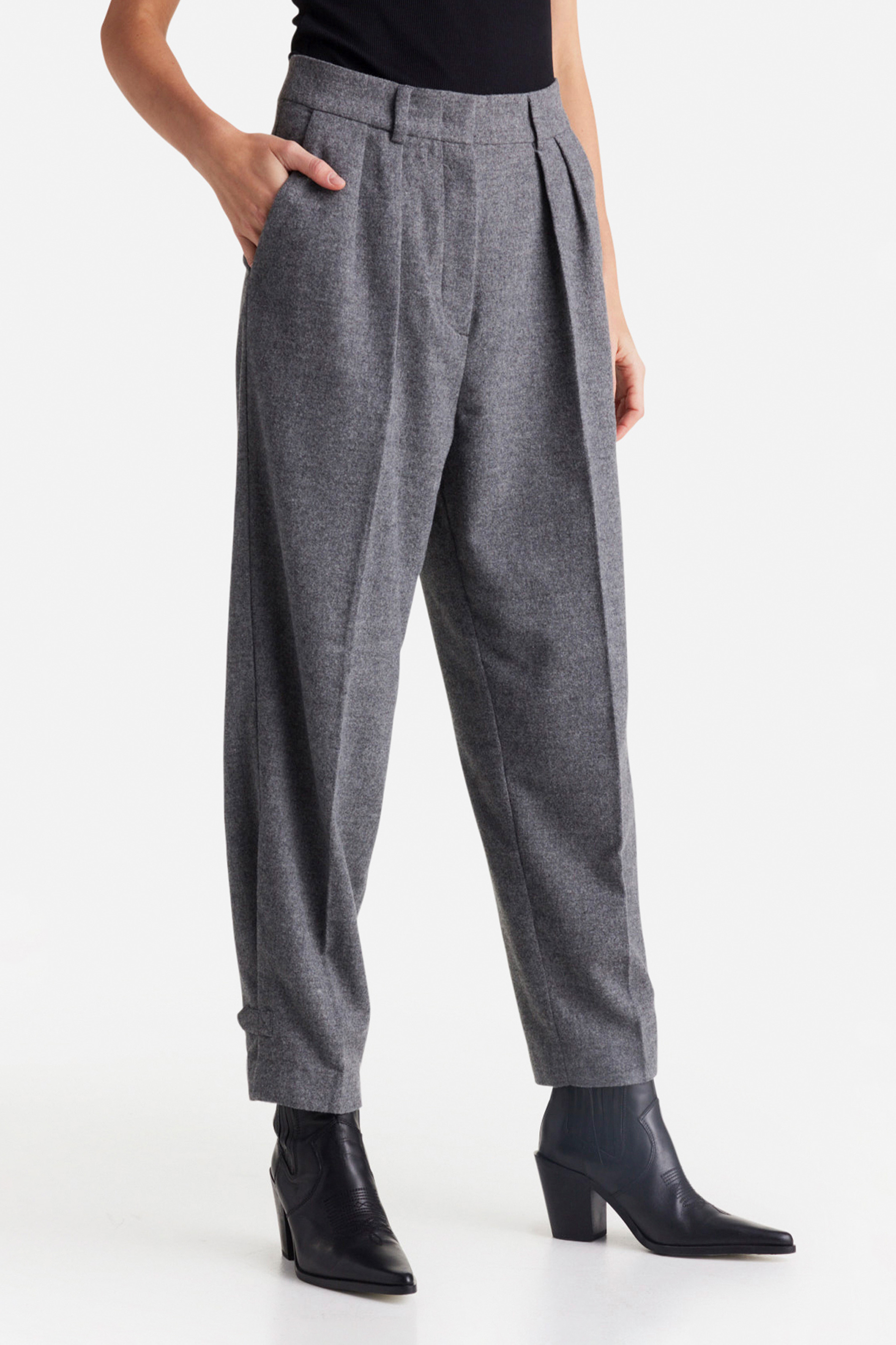 IHEART Wool Blend Flannel Pants Gustanella