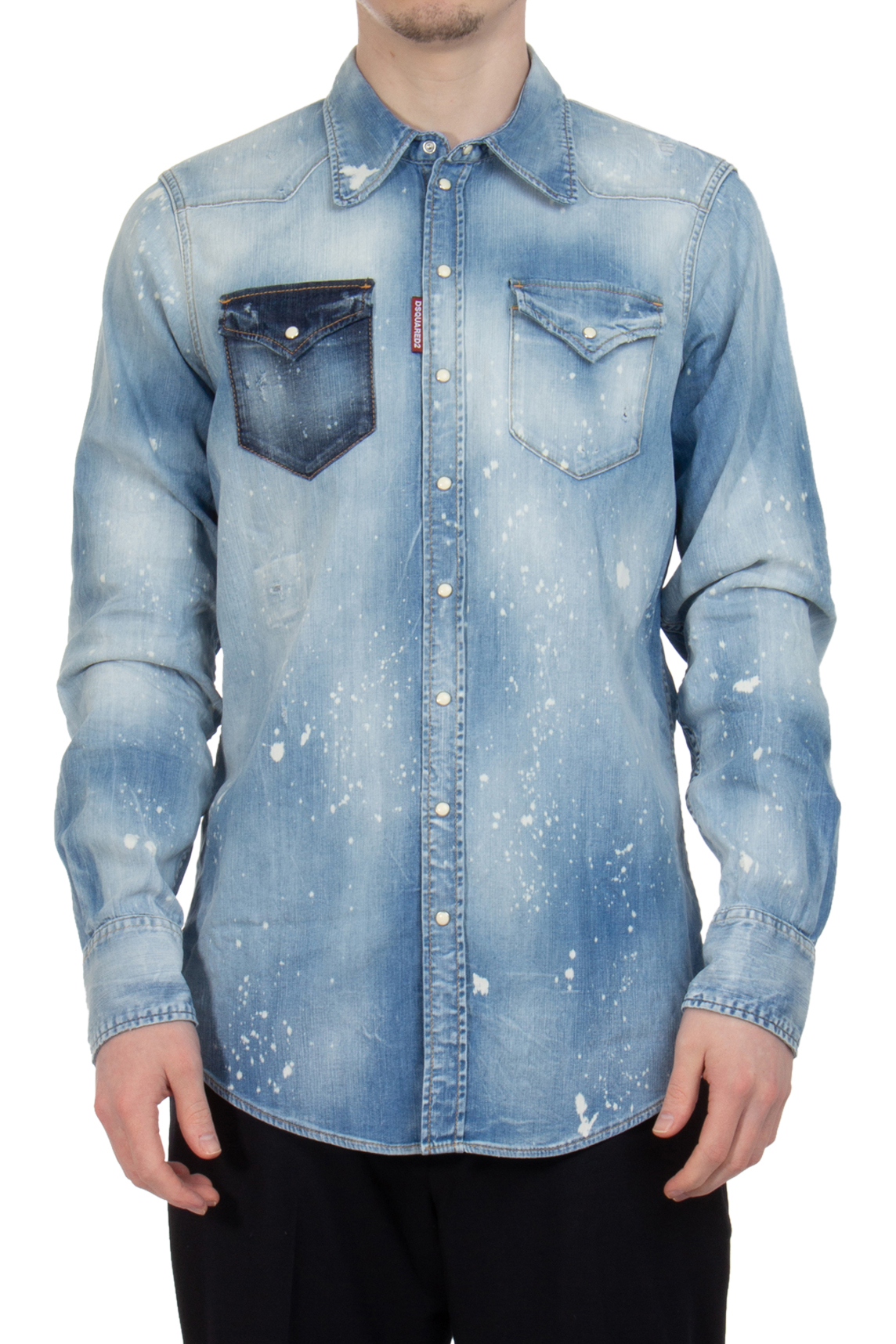 DSQUARED2 Cotton Stretch Denim Bob Shirt