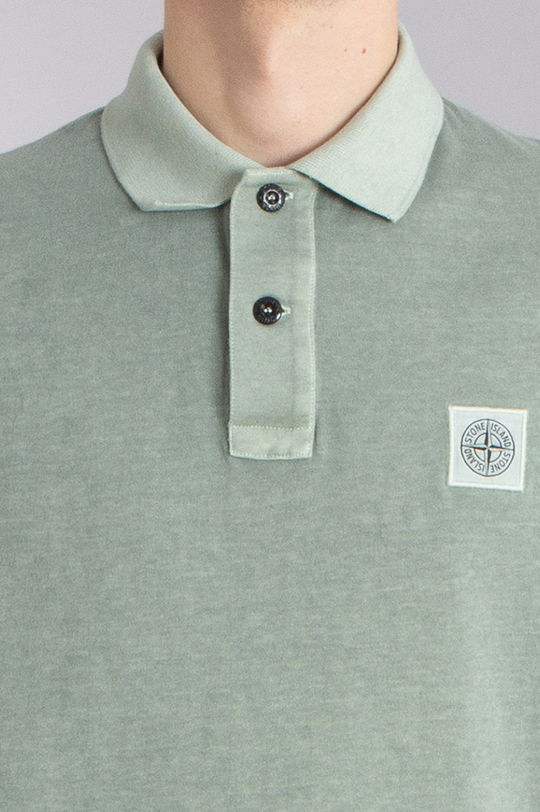 STONE ISLAND Fissato Effect Organic Cotton Jersey Polo Shirt 