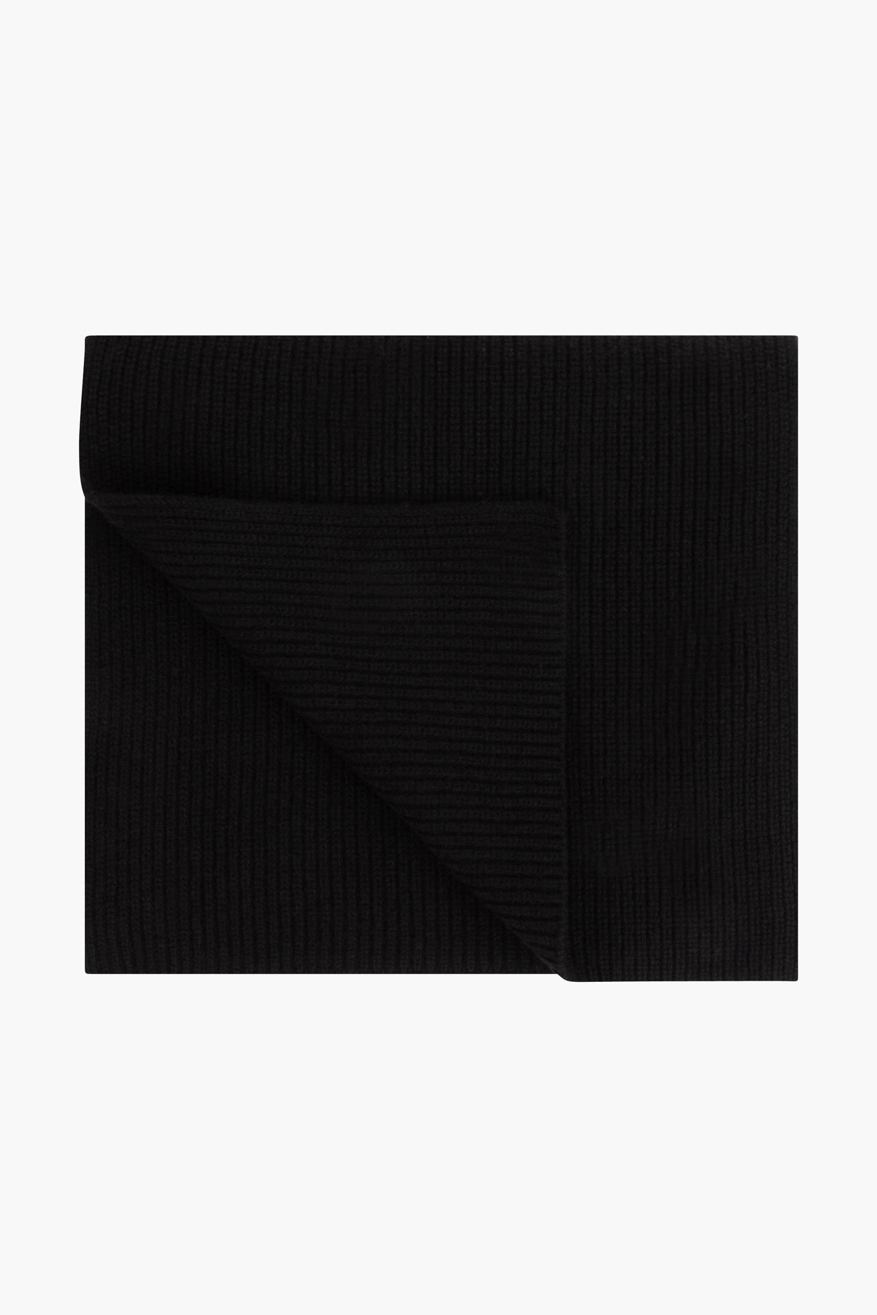 AIDA BARNI Ribbed Wool-Cashmere Blend Scarf