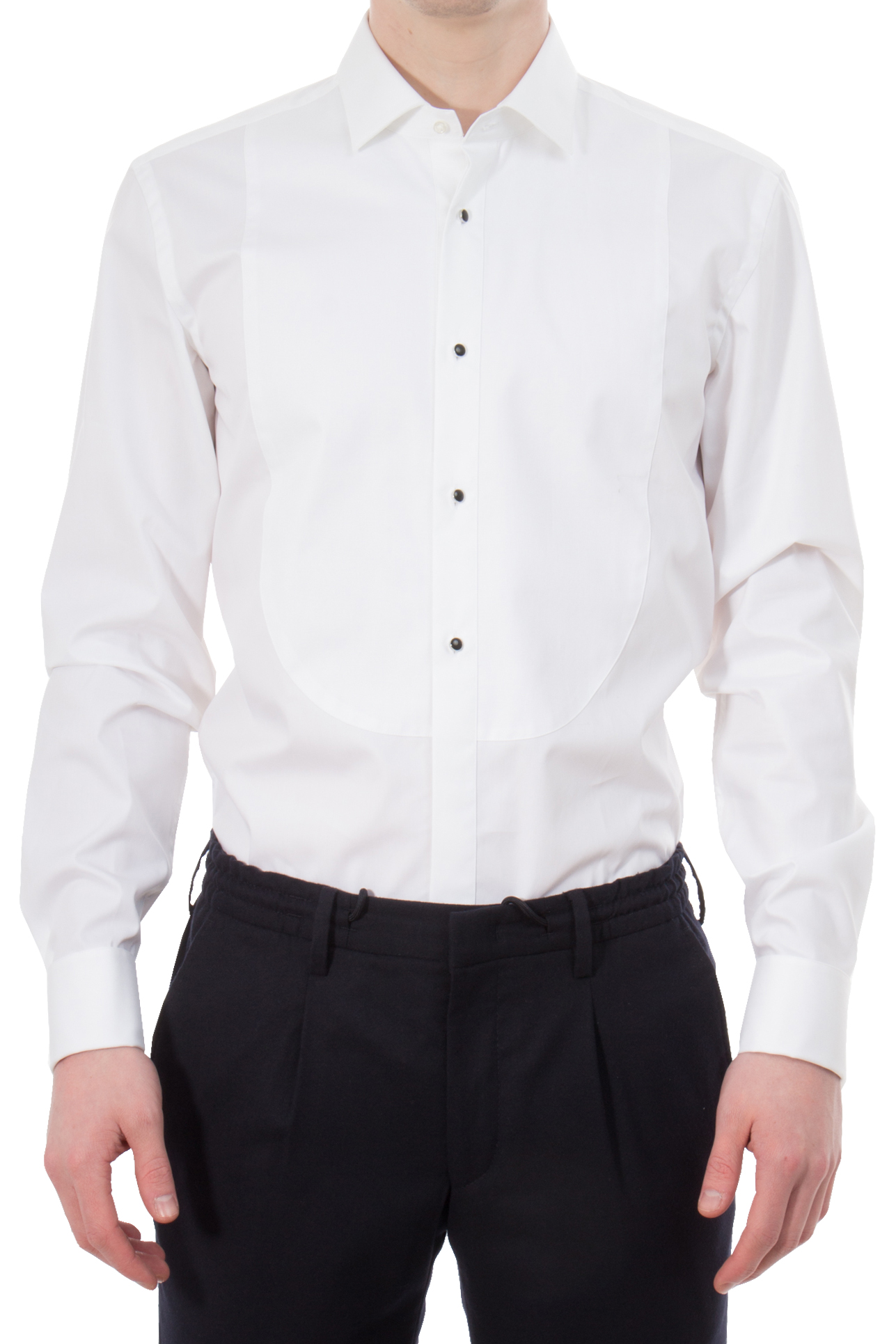 BOSS Slim-Fit Cotton Poplin Tuxedo Shirt