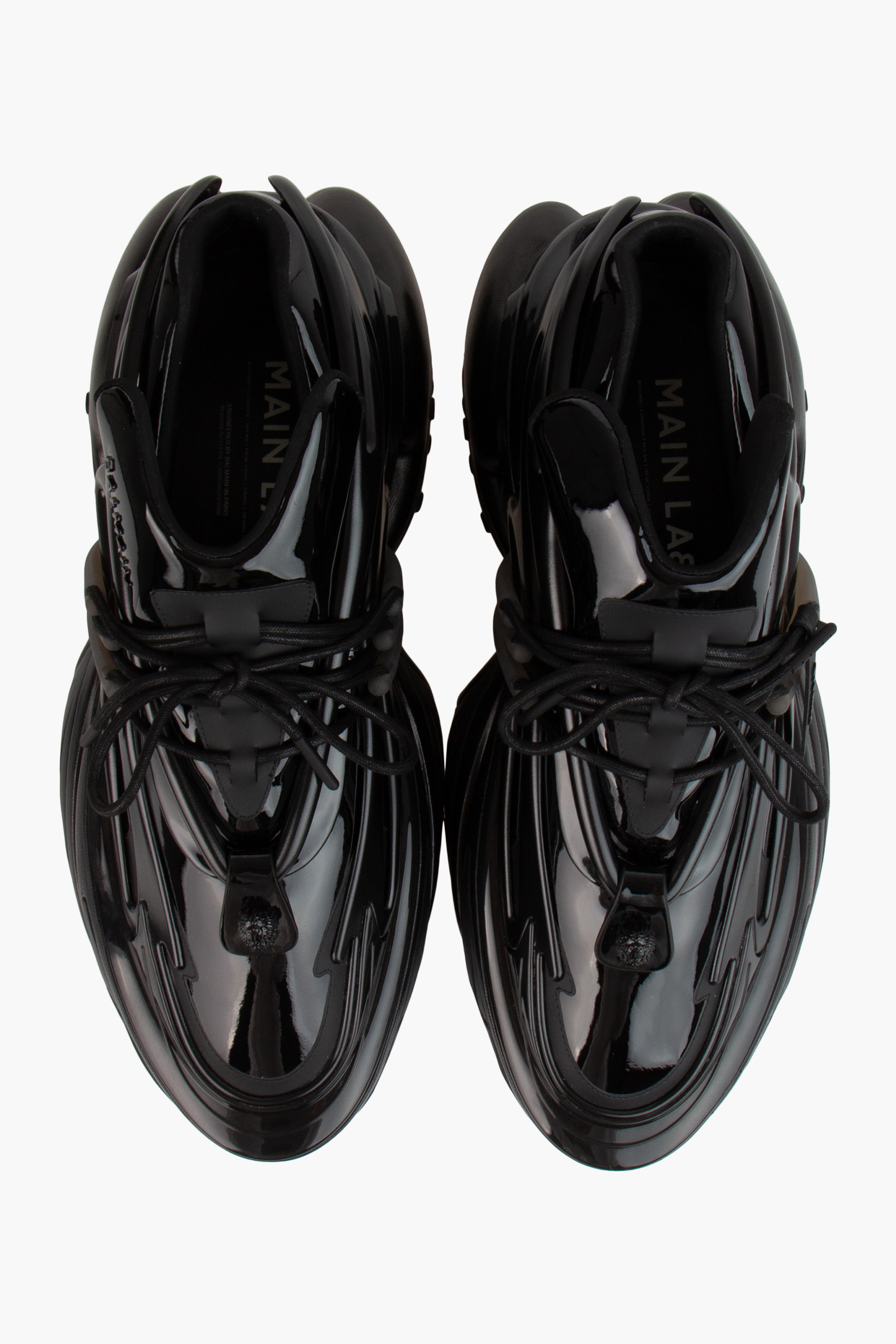 BALMAIN Low Top Patent Leather Sneakers Unicorn Main Lab