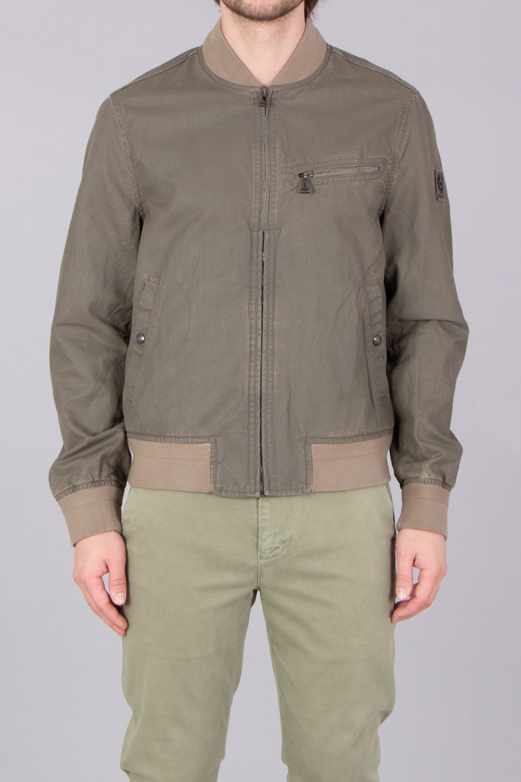 BELSTAFF Regular Fit Coated Cotton-Linen Blend Jacket Vantage