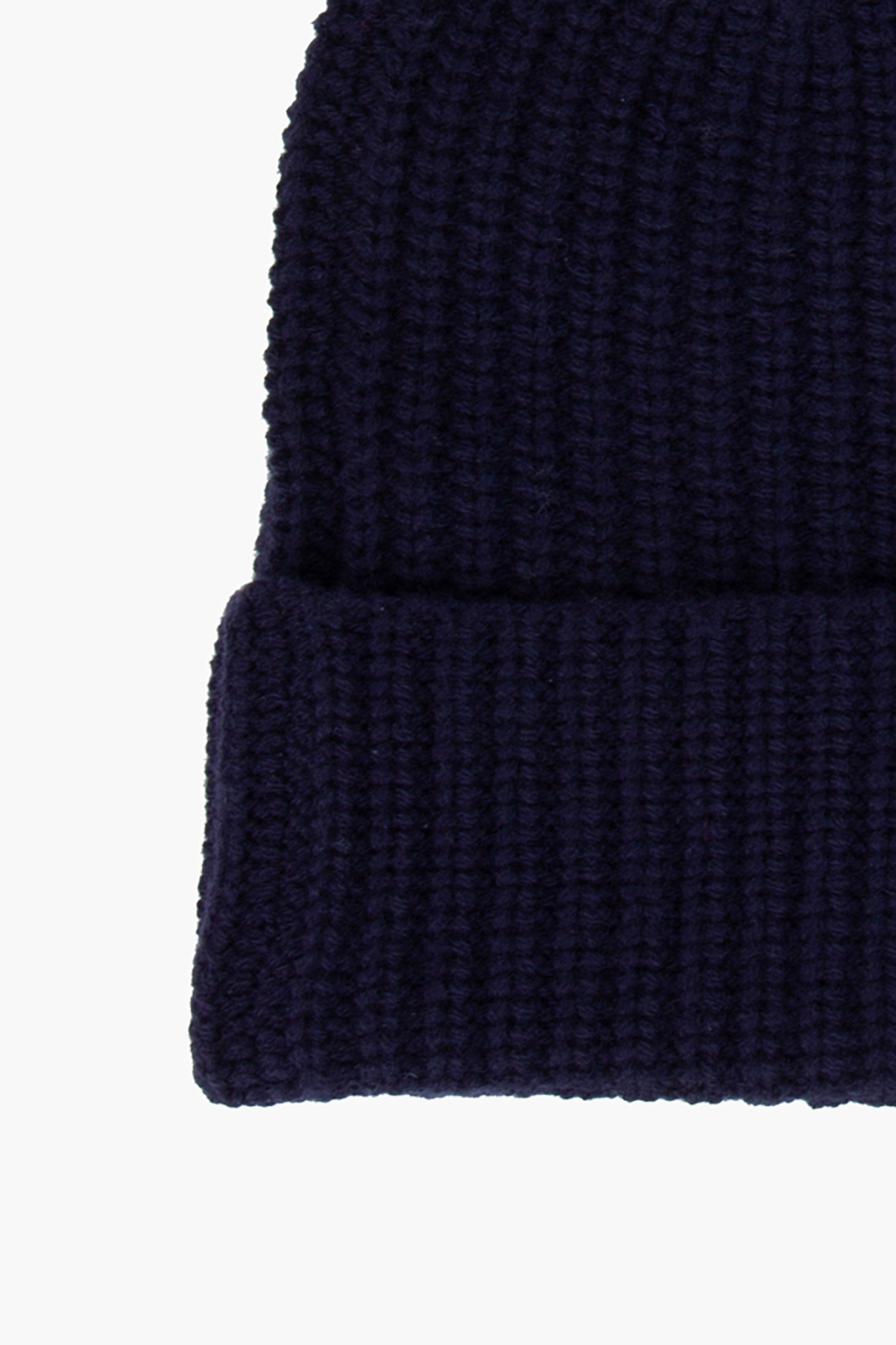 0039 ITALY Ribbed Cashmere-Wool Blend Hat