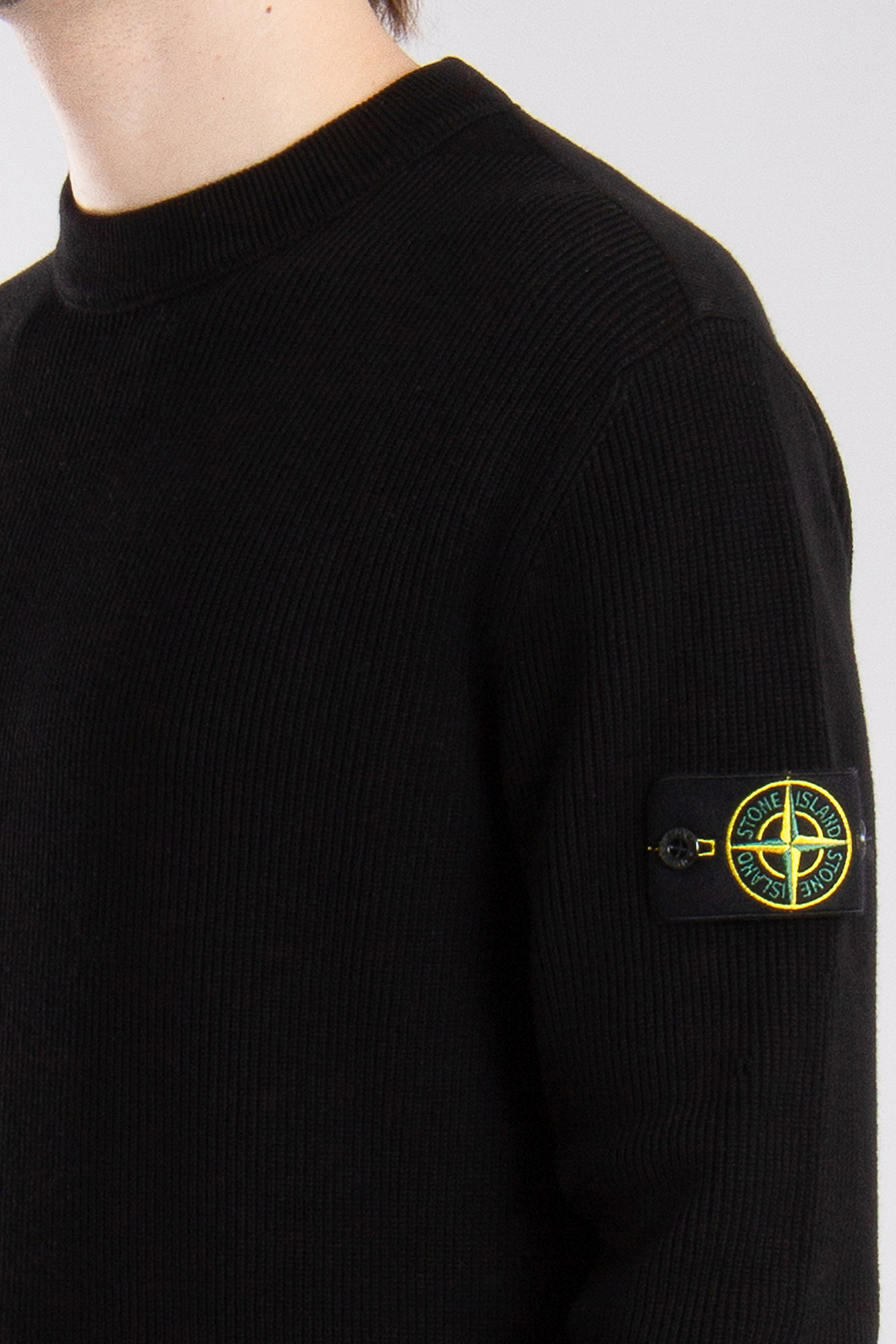 STONE ISLAND Ribbed Soft Organic Cotton Sweater