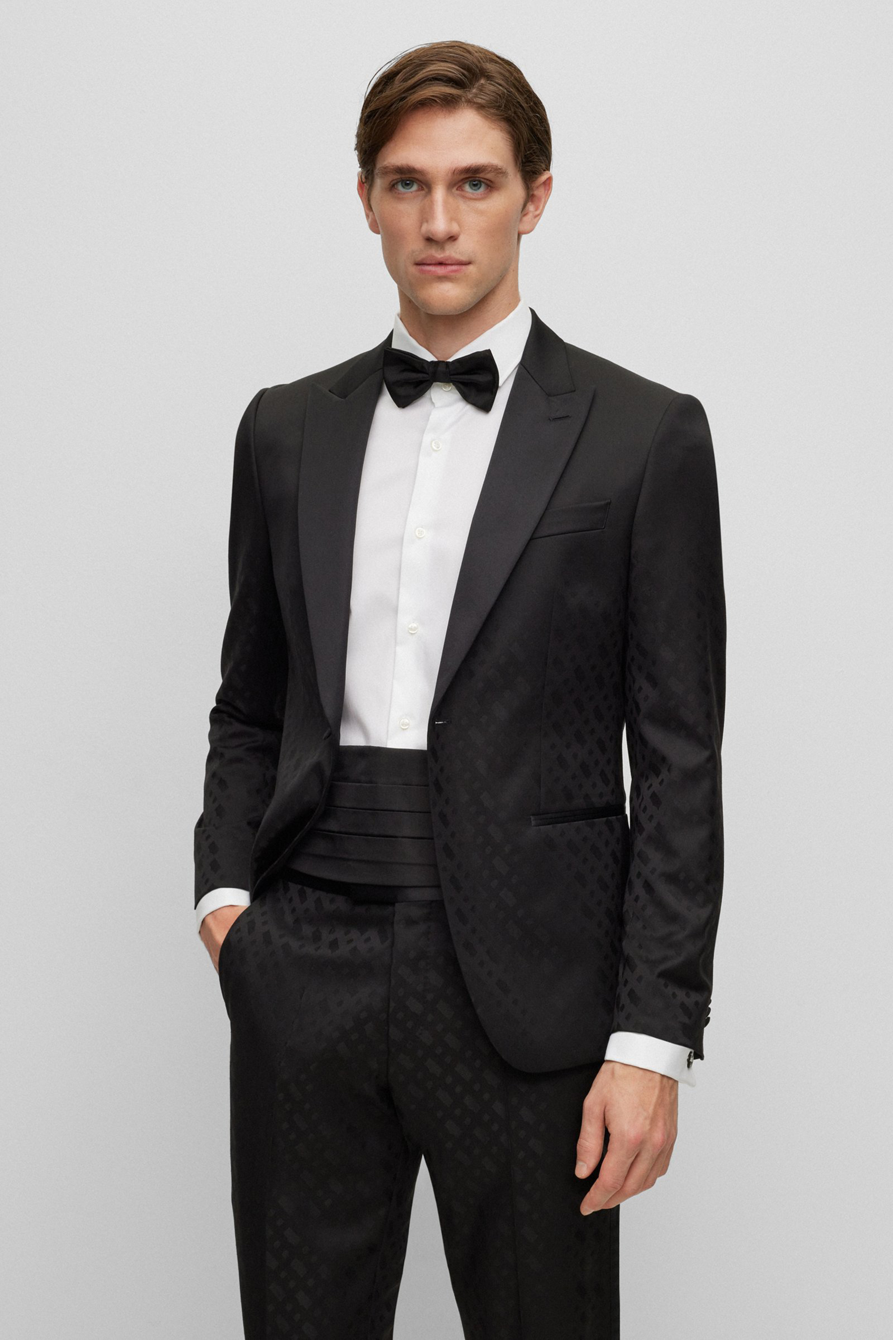 BOSS Slim Fit Virgin Wool Blend Tuxedo H-Huge