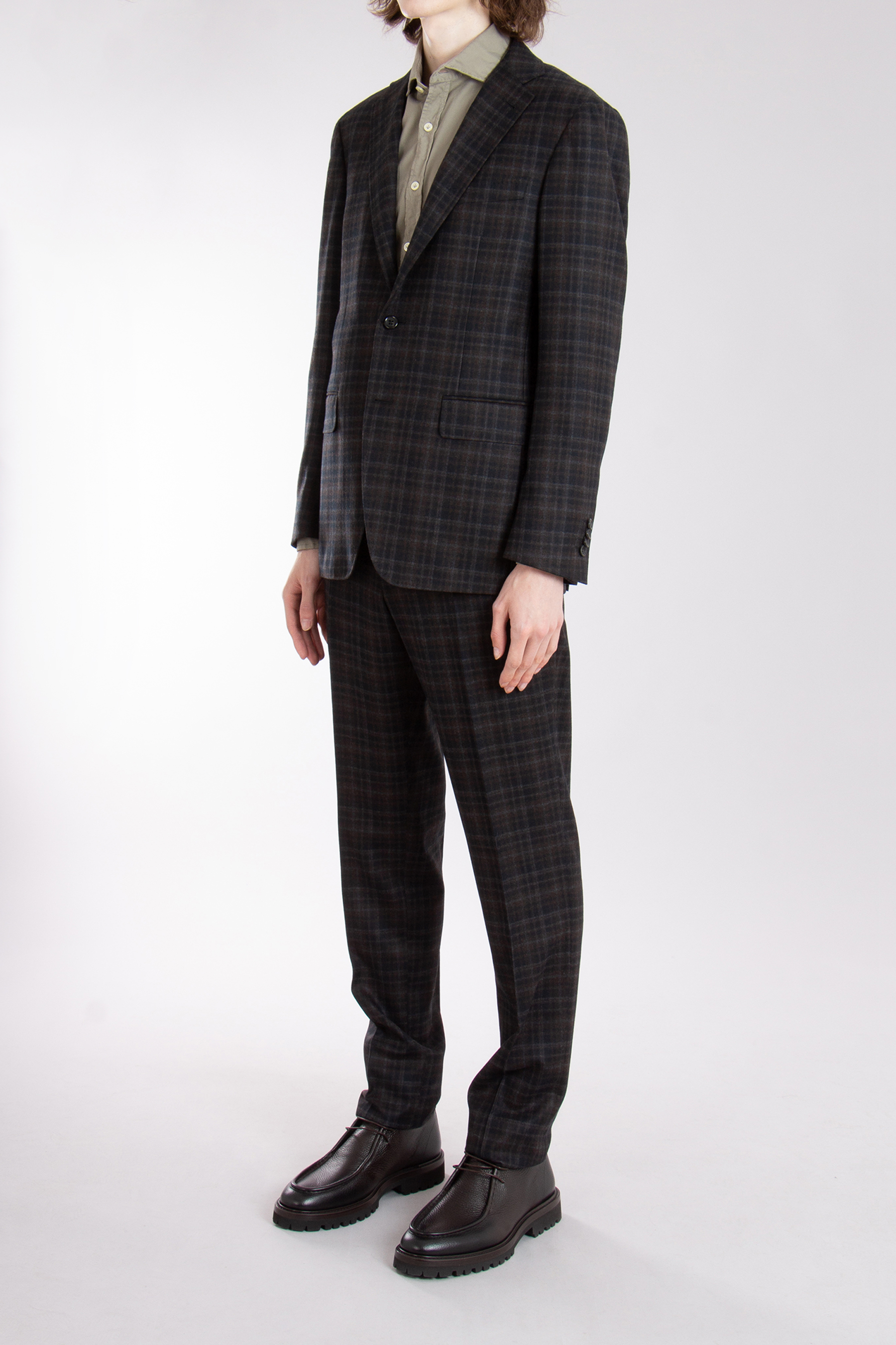 CANALI Modern Fit Checked Wool Suit Kei