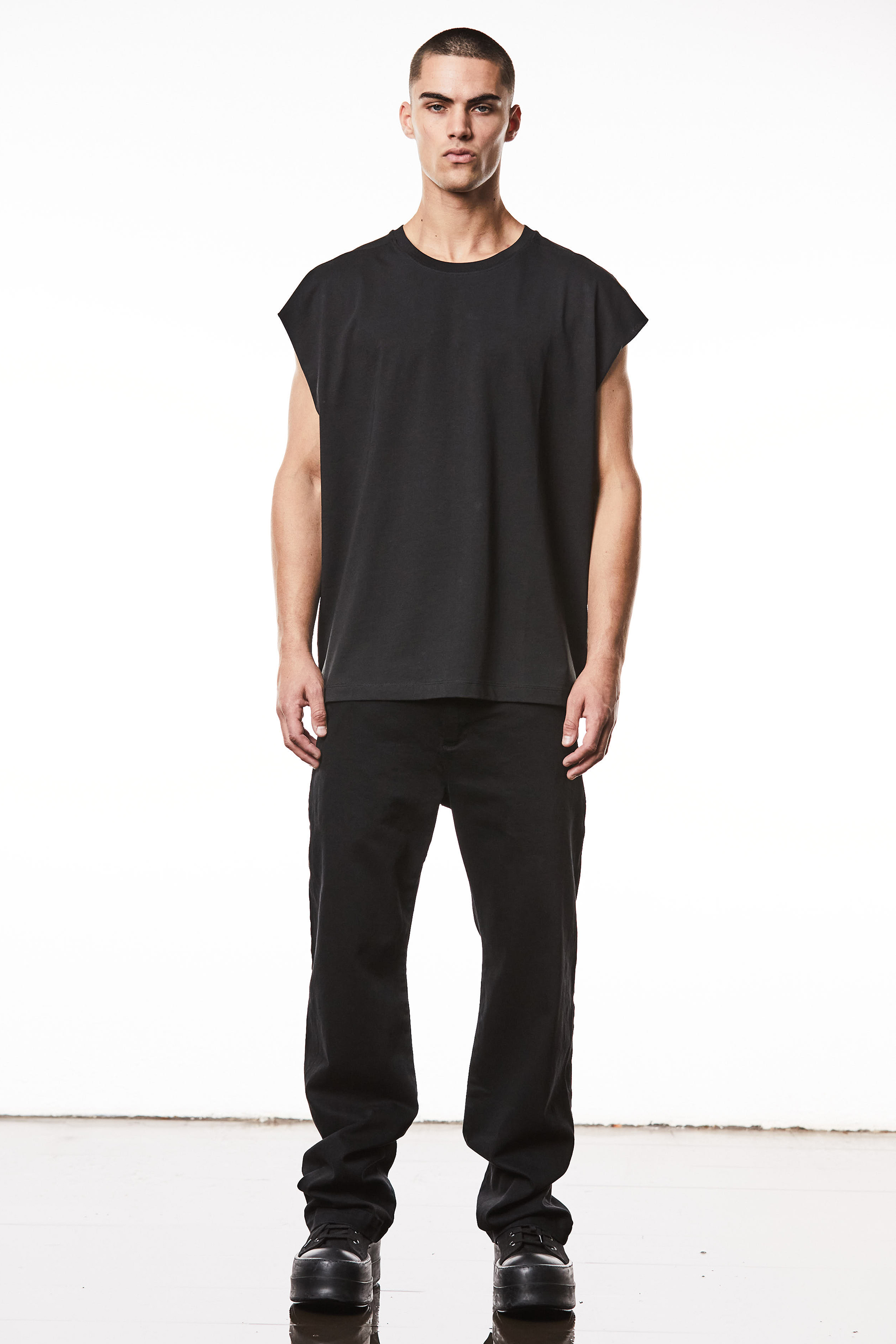 THOM KROM Oversized Cotton Jersey Tank Top