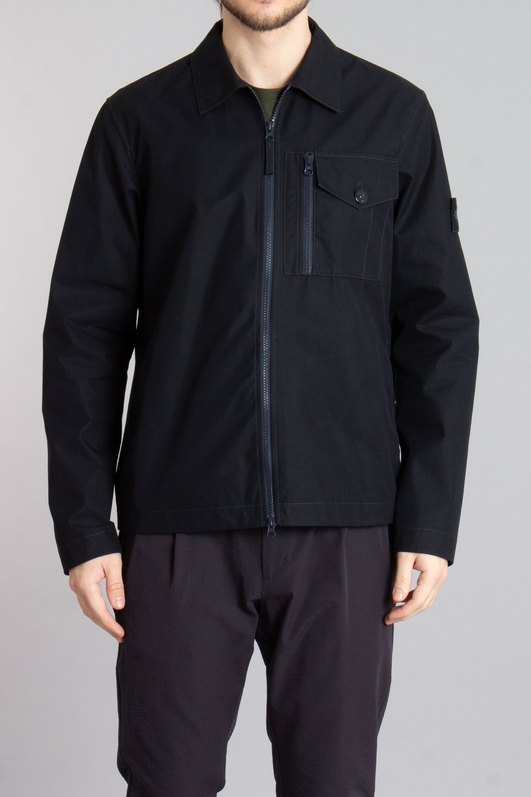 STONE ISLAND Ghost Piece Organic Cotton Canvas Overshirt