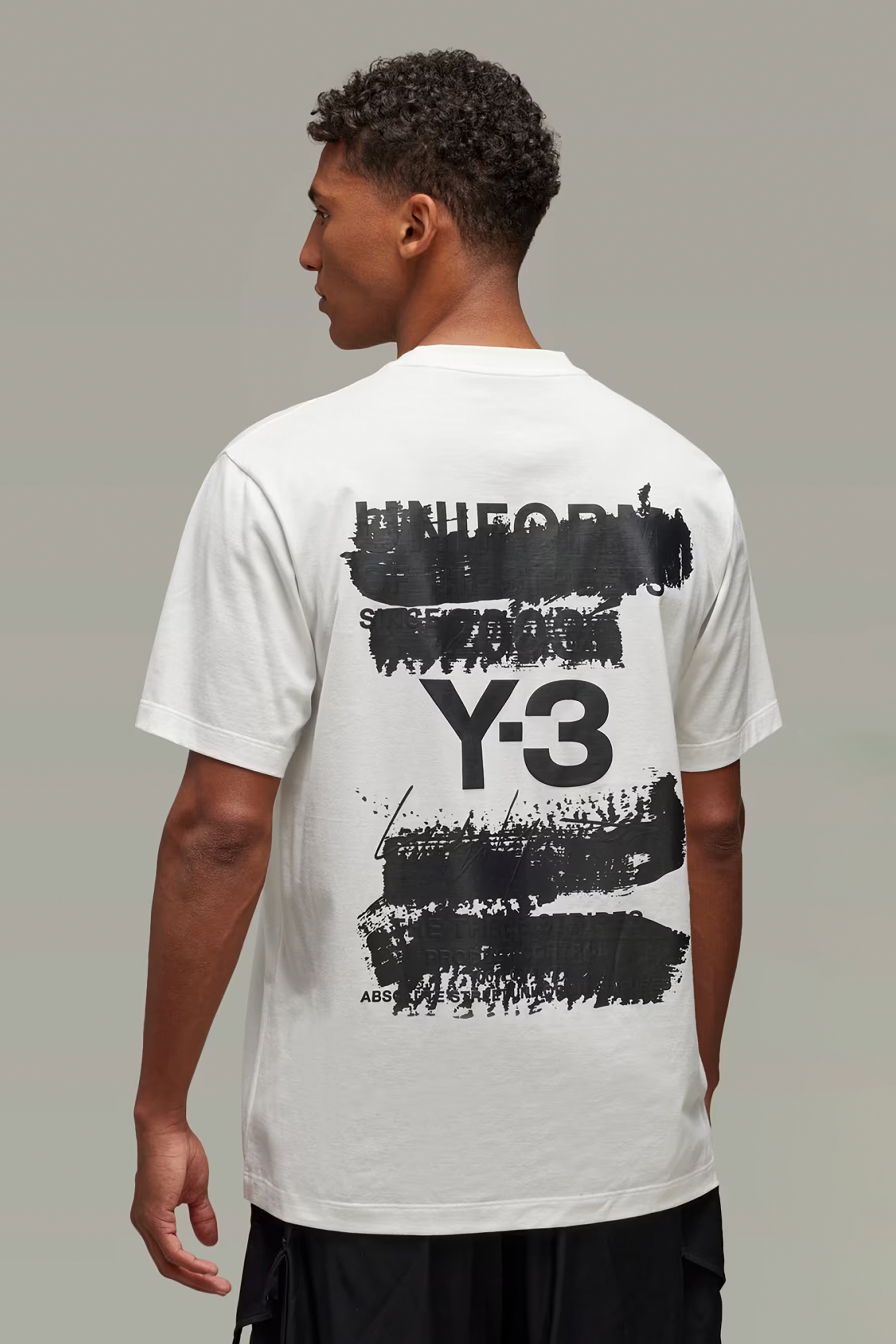 Y-3 U Graphic Print Cotton Jersey T-Shirt