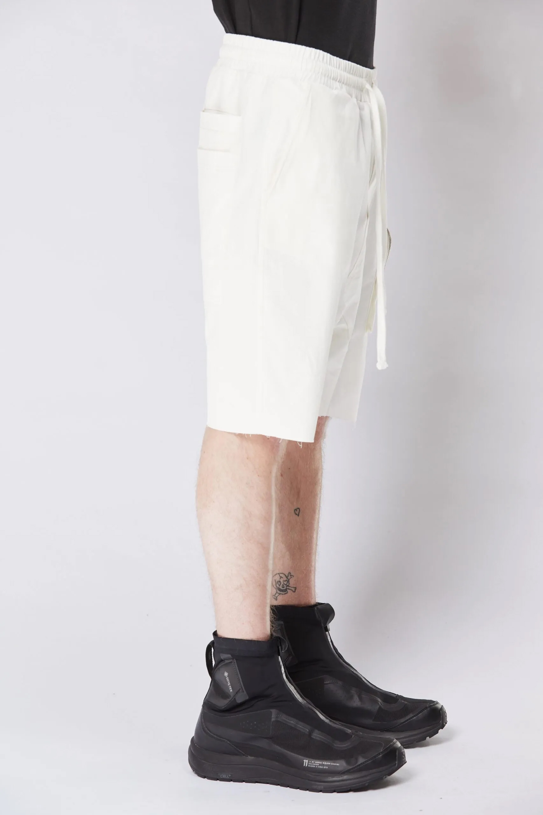 THOM KROM Drop Crotch Cotton Stretch Shorts