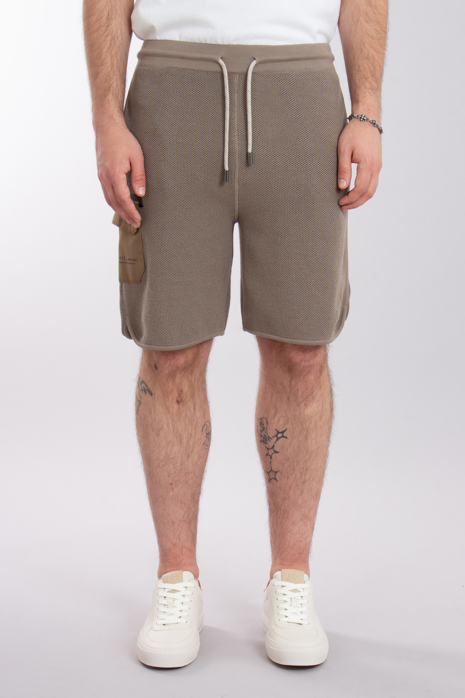 SEASE 3D Knitted Cotton Blend Jogger Shorts