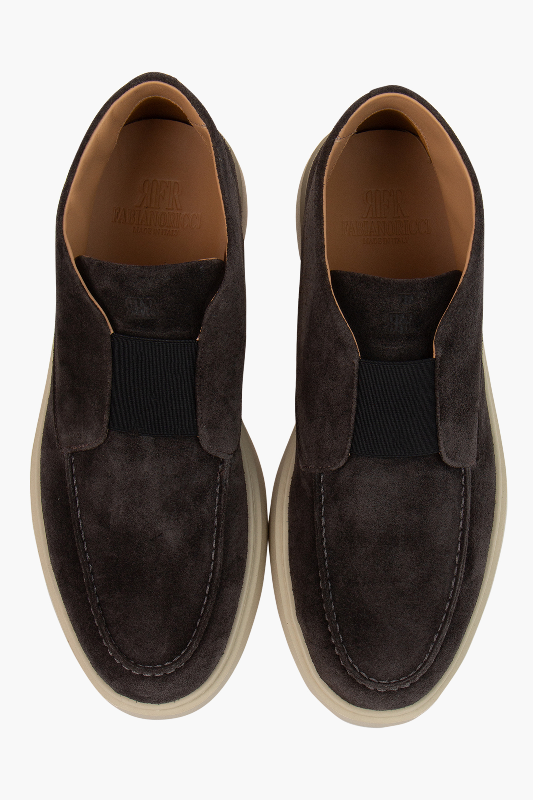 FABIANO RICCI Suede Slip On Mid Loafers