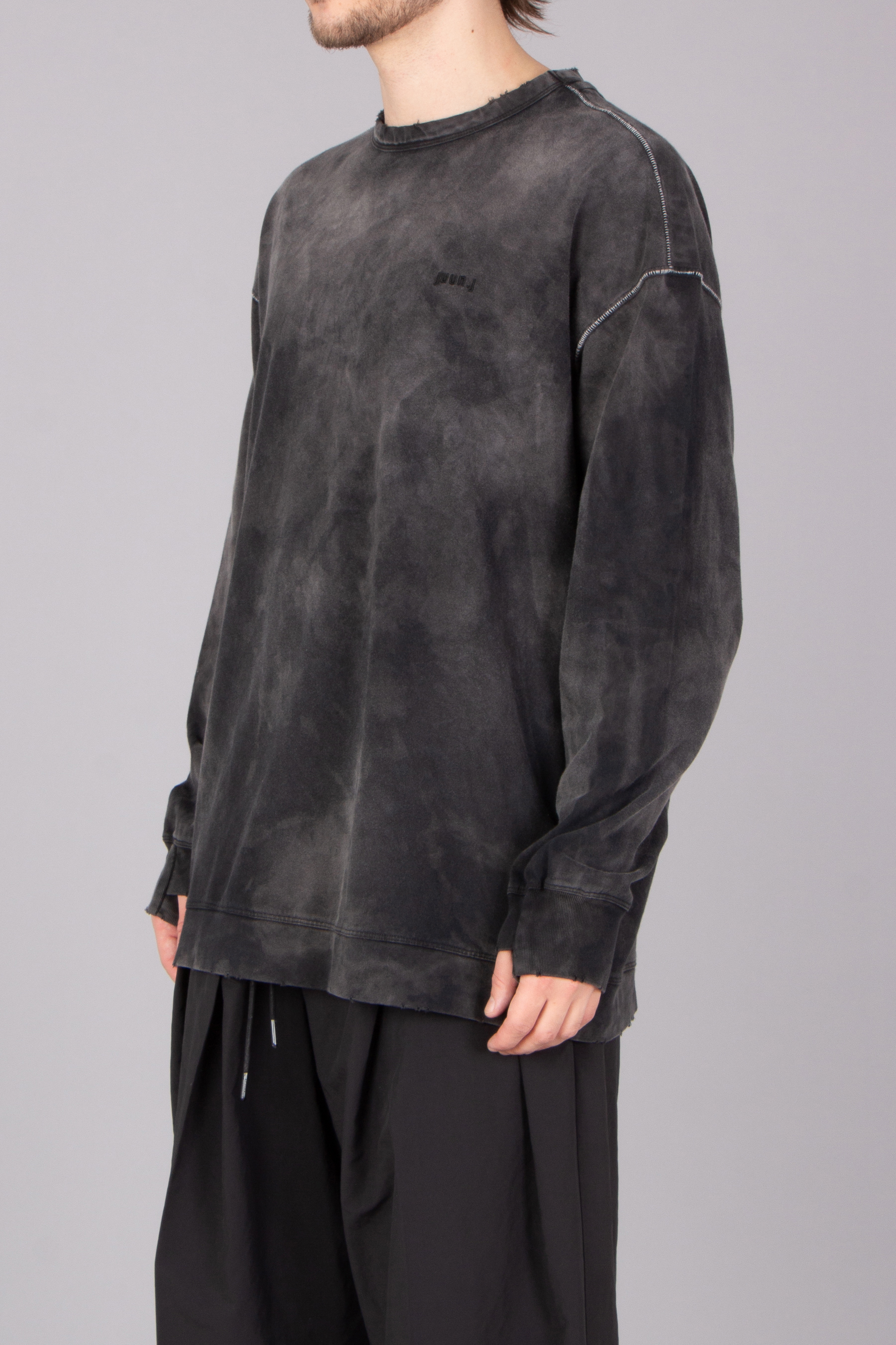 JUUN.J Oversized Dyed Cotton Jersey Sweatshirt