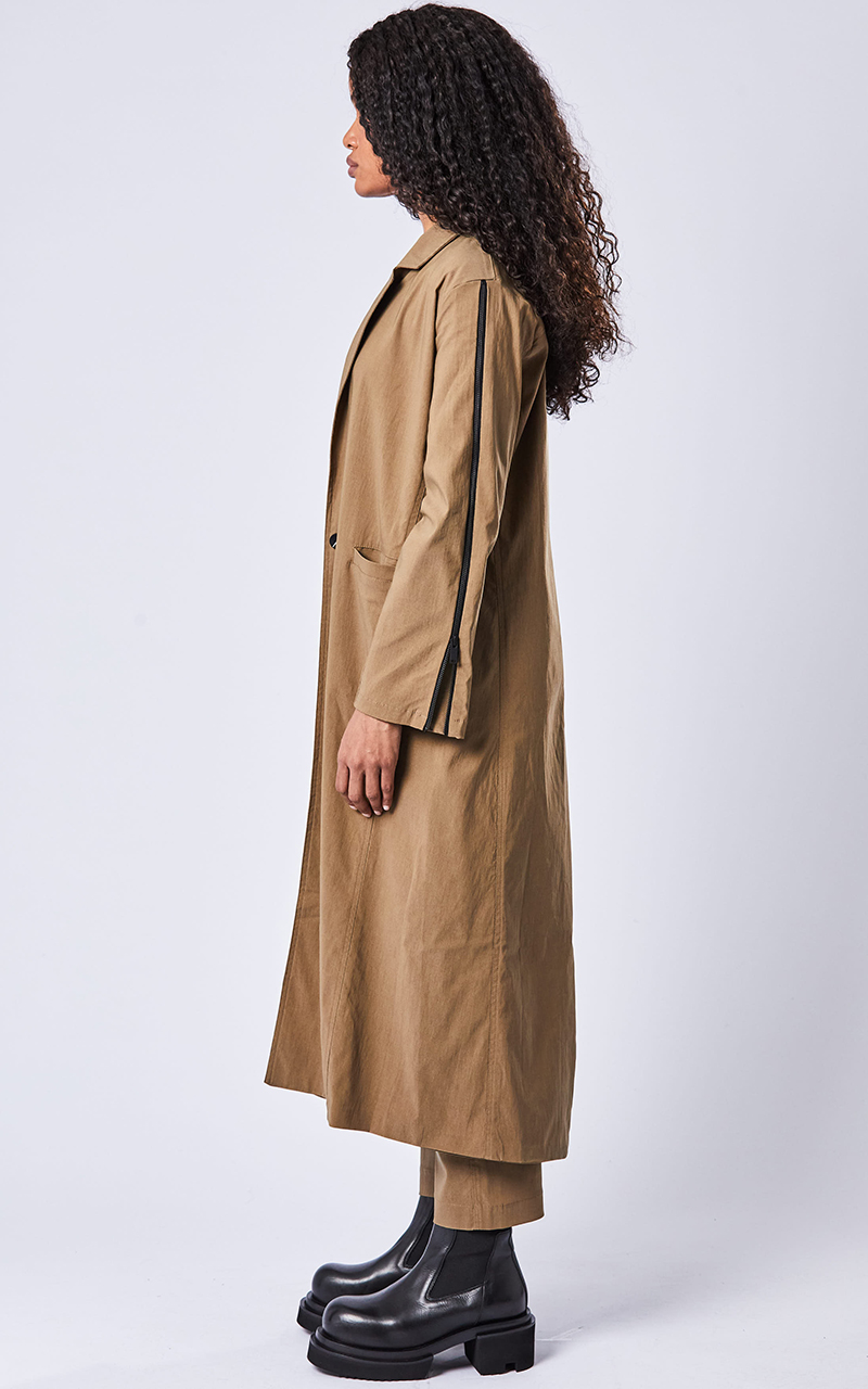 THOM KROM Long Woven Stretch Coat