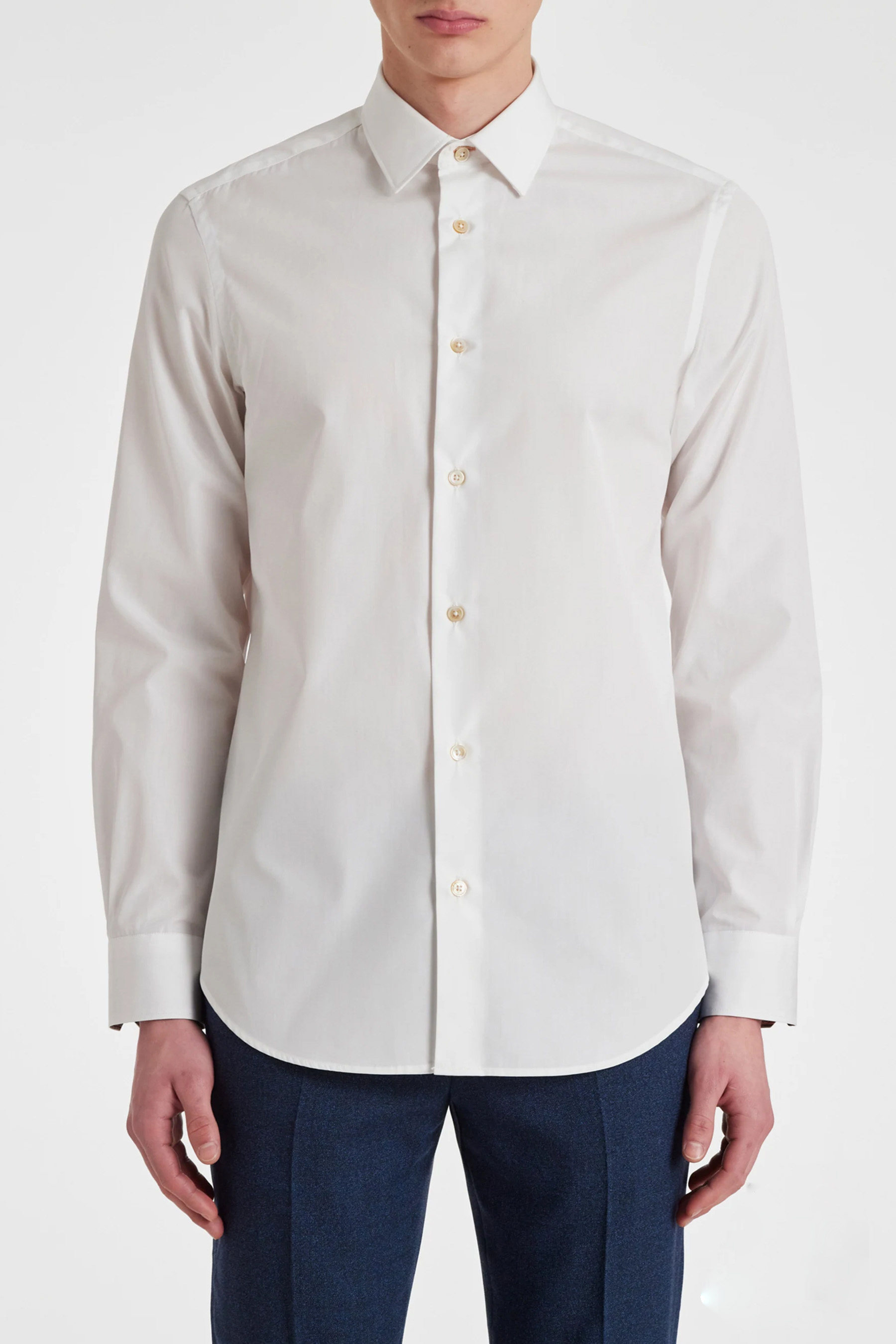 PAUL SMITH Tailored Fit 'Signature Stripe' Cuff Cotton Shirt