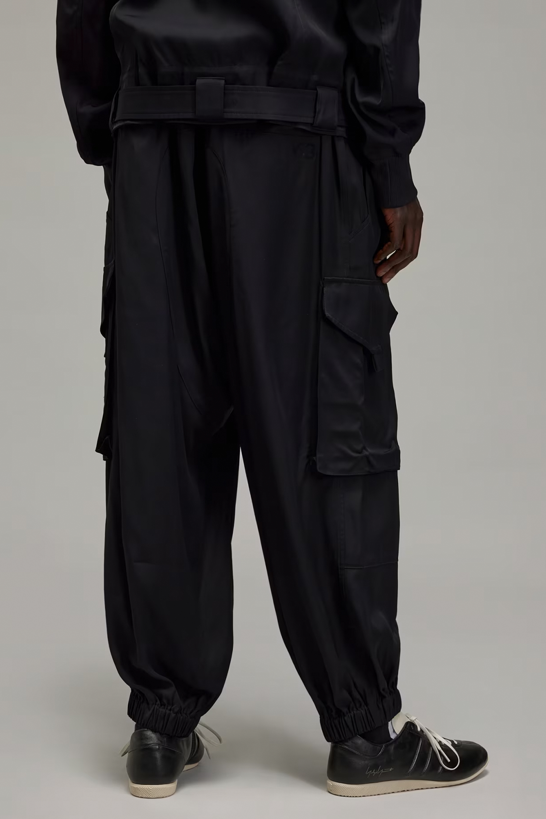 Y-3 Loose Fit Rayon Twill Cargo Pants