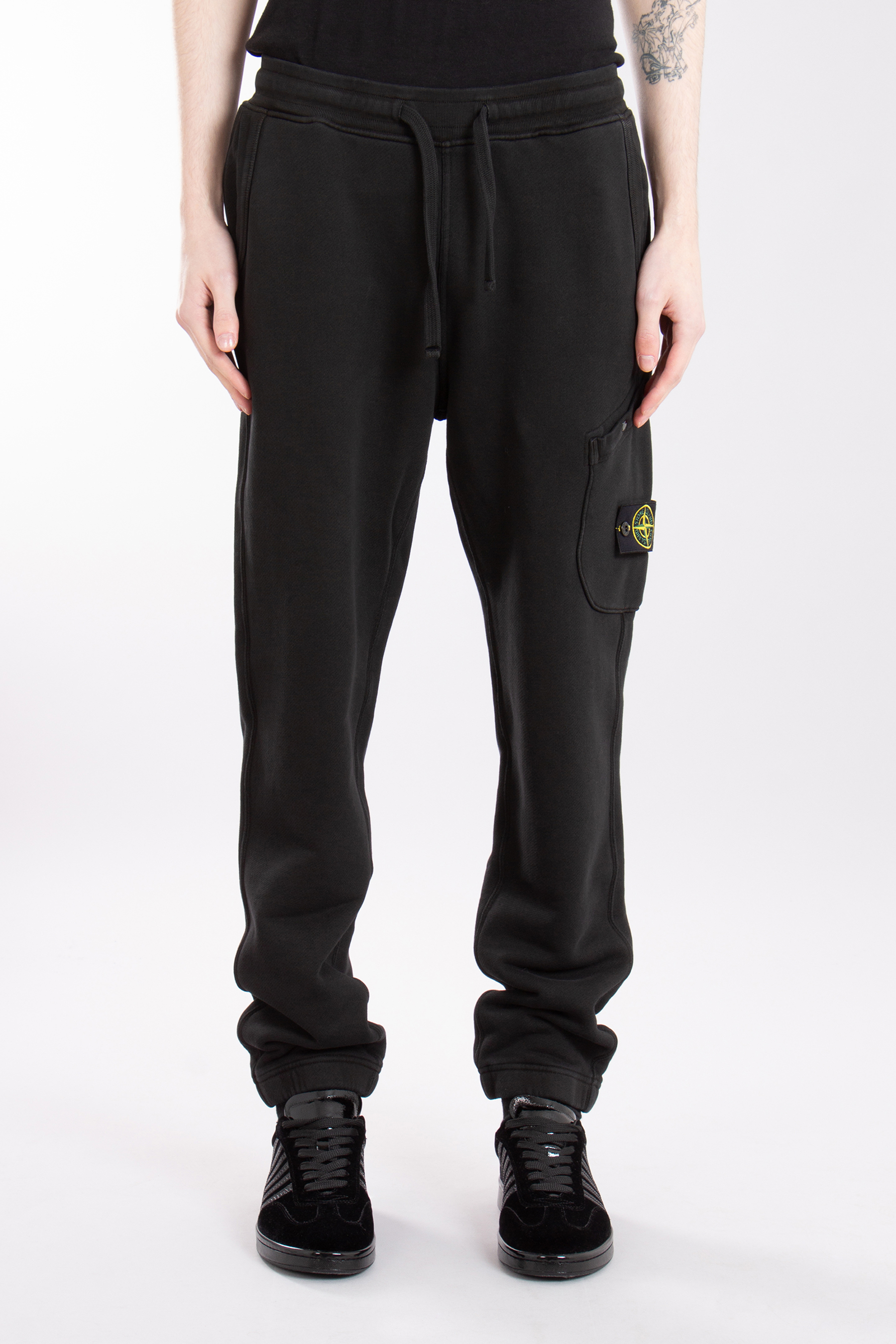 STONE ISLAND 'OLD' Effect Organic Cotton Diagonal Fleece Sweatpants