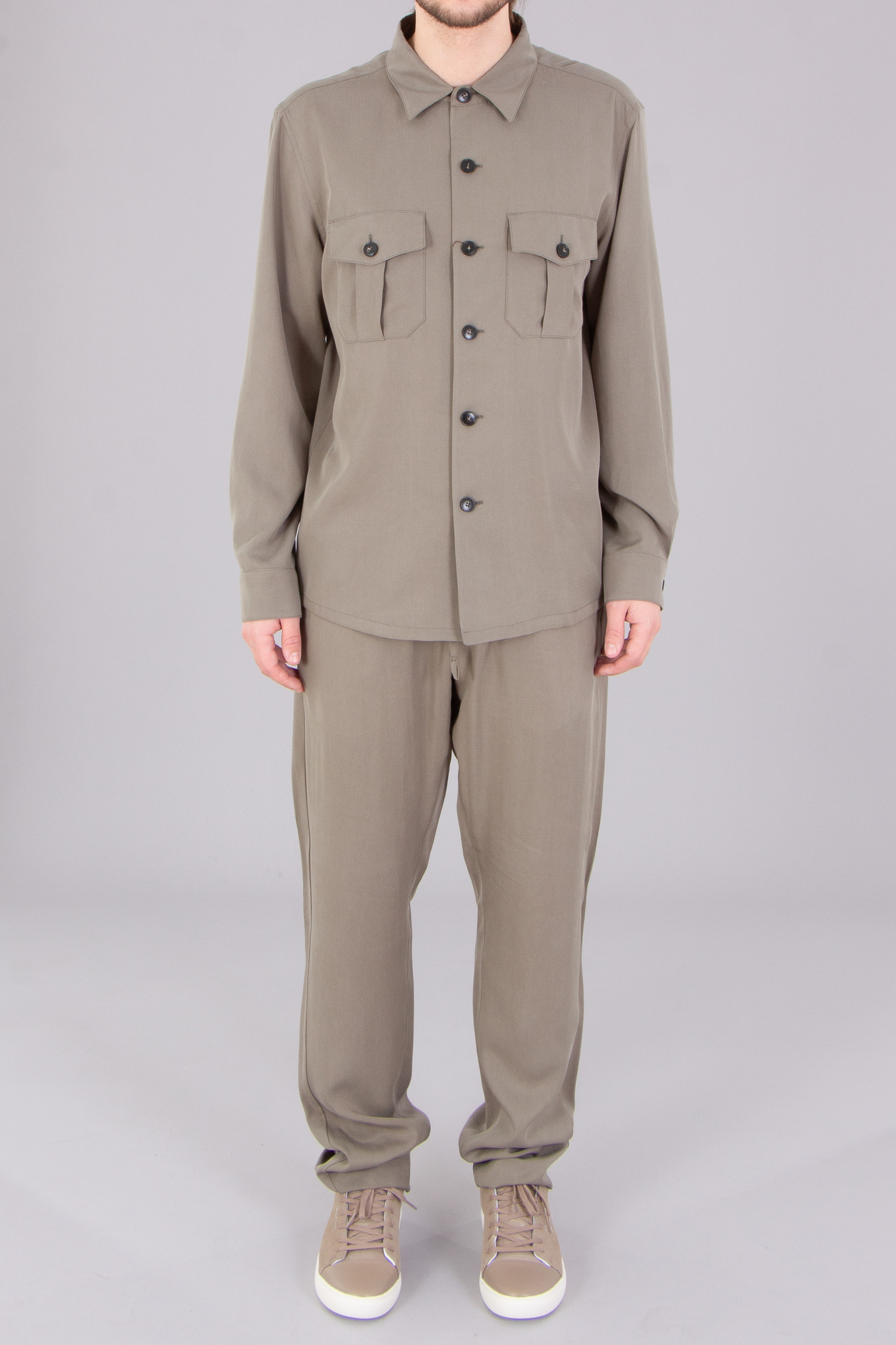 CANALI Relaxed Fit Lyocell Overshirt