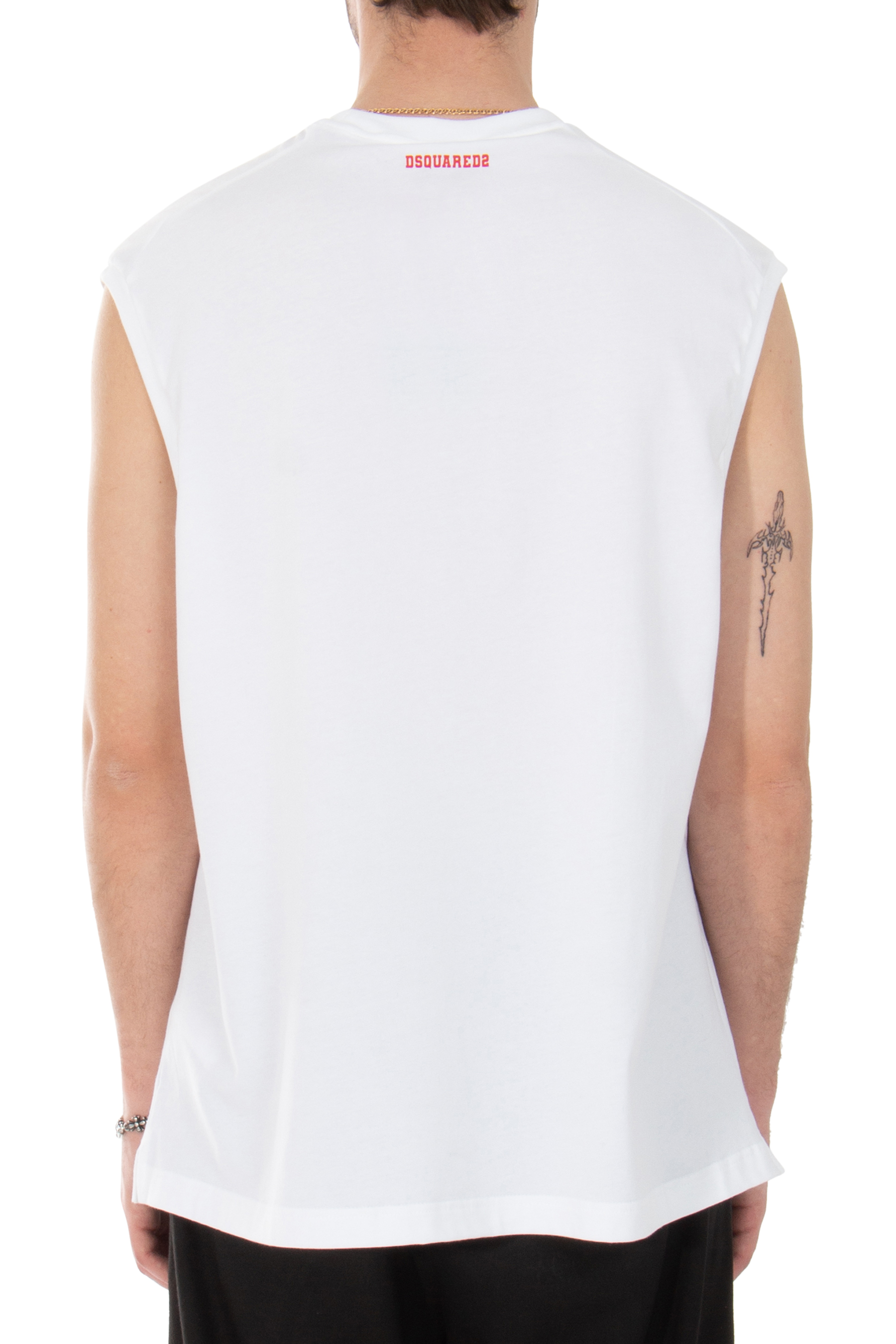 DSQUARED2 Technicolor Cotton Stretch Jersey Tank Top