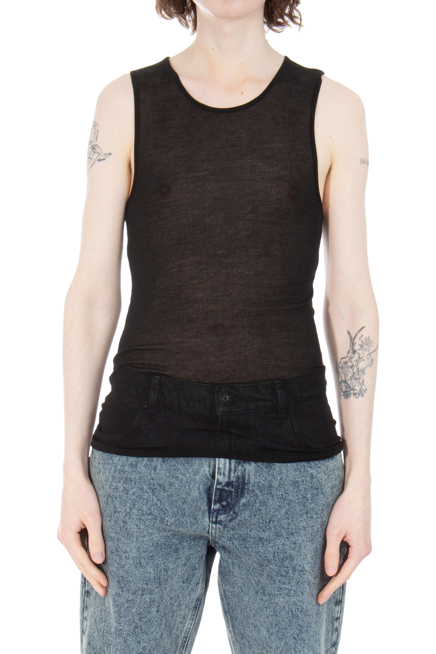 AMI PARIS Lyocell Tank Top