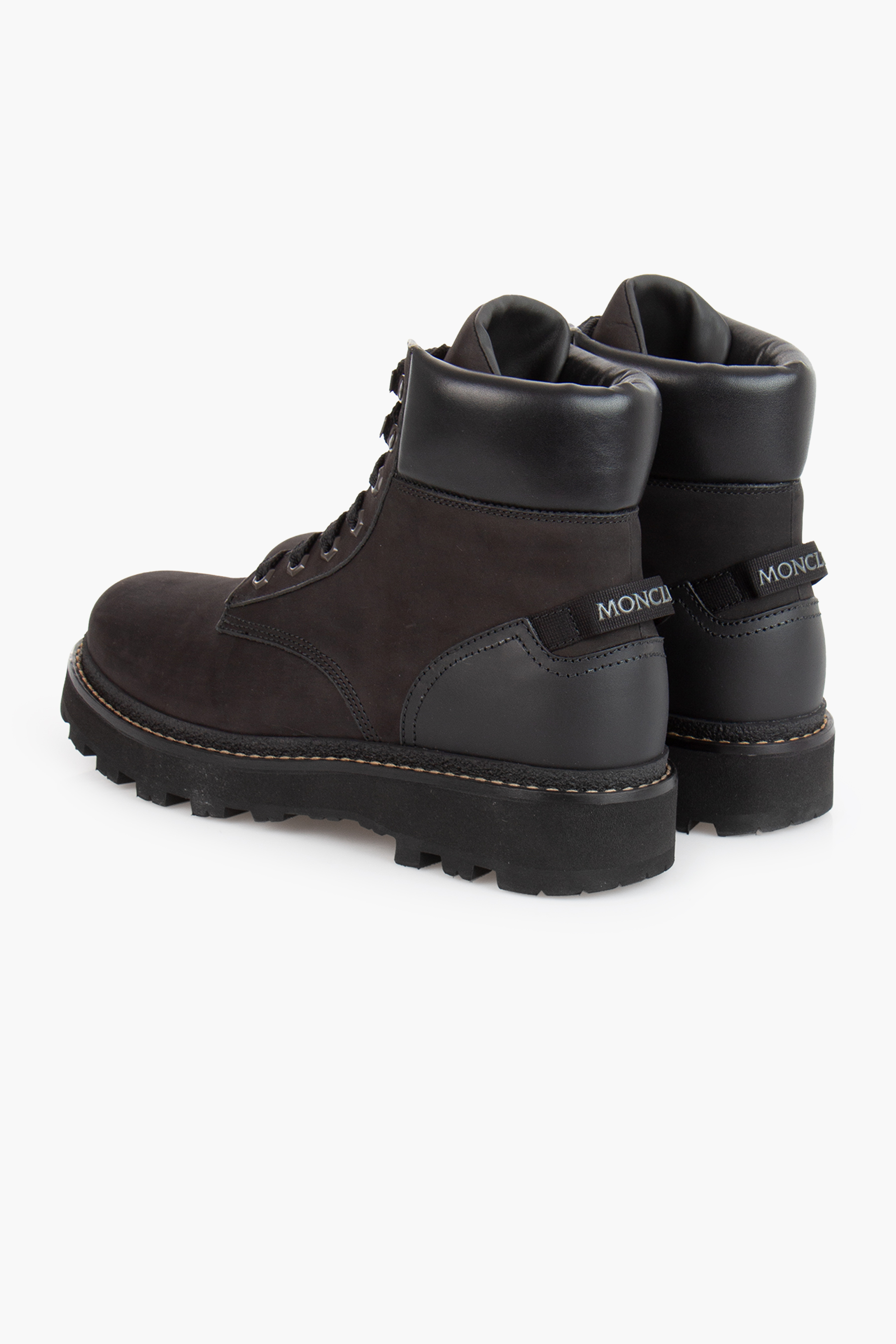 MONCLER Leather Lace-Up Ankle Boots Peka