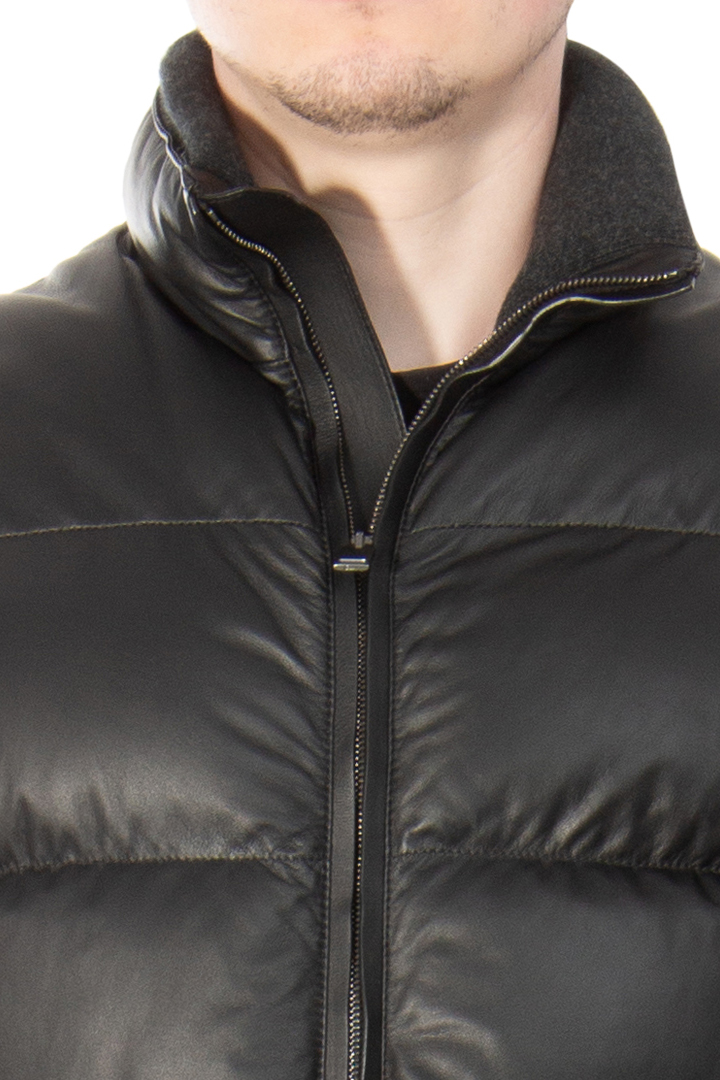 BRIONI Leather Puffer Vest