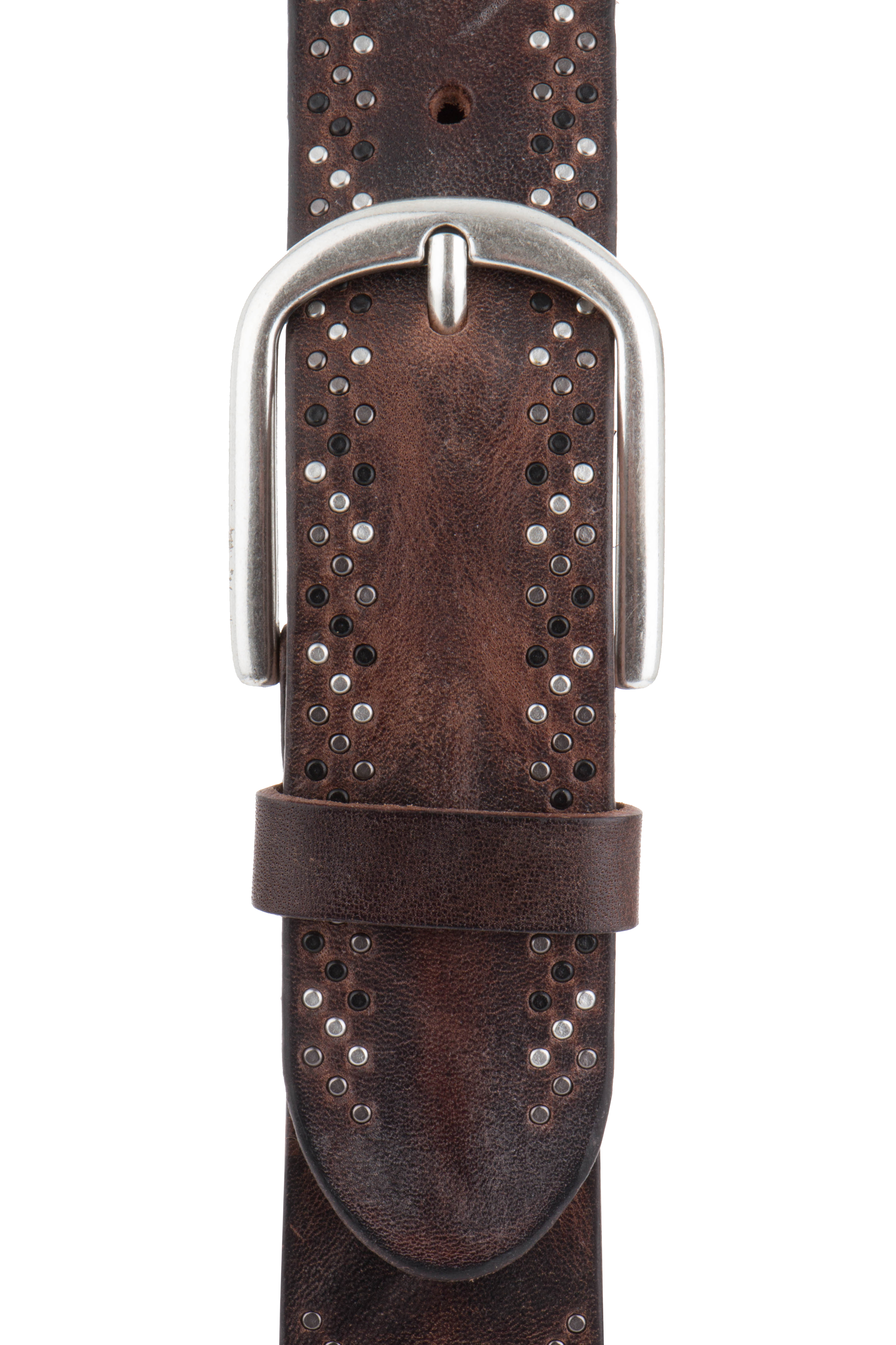 THE NIM Brown Studded Belt